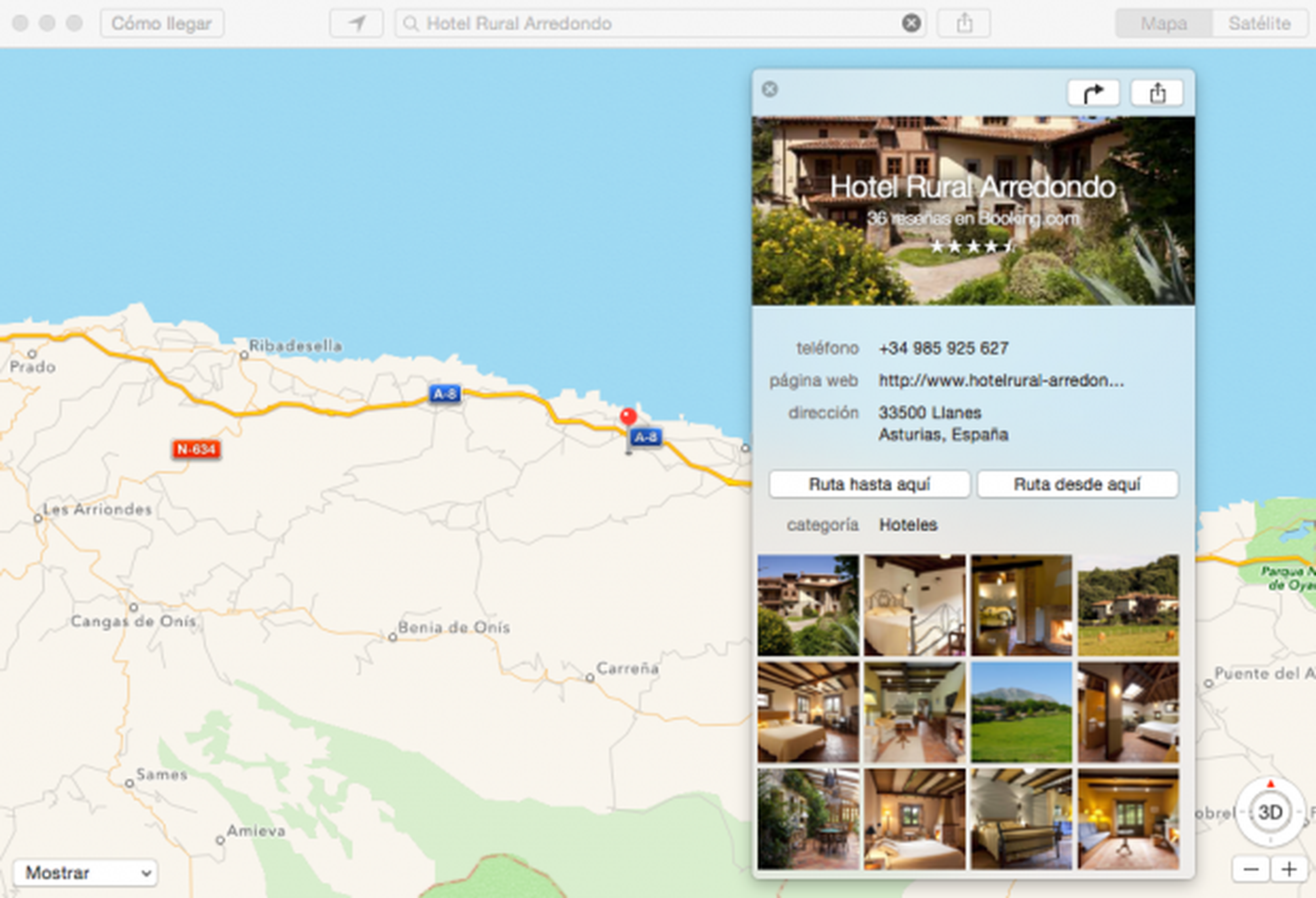 Apple Mapas muestra reseñas de hoteles de Tripadvisor y Booking.com