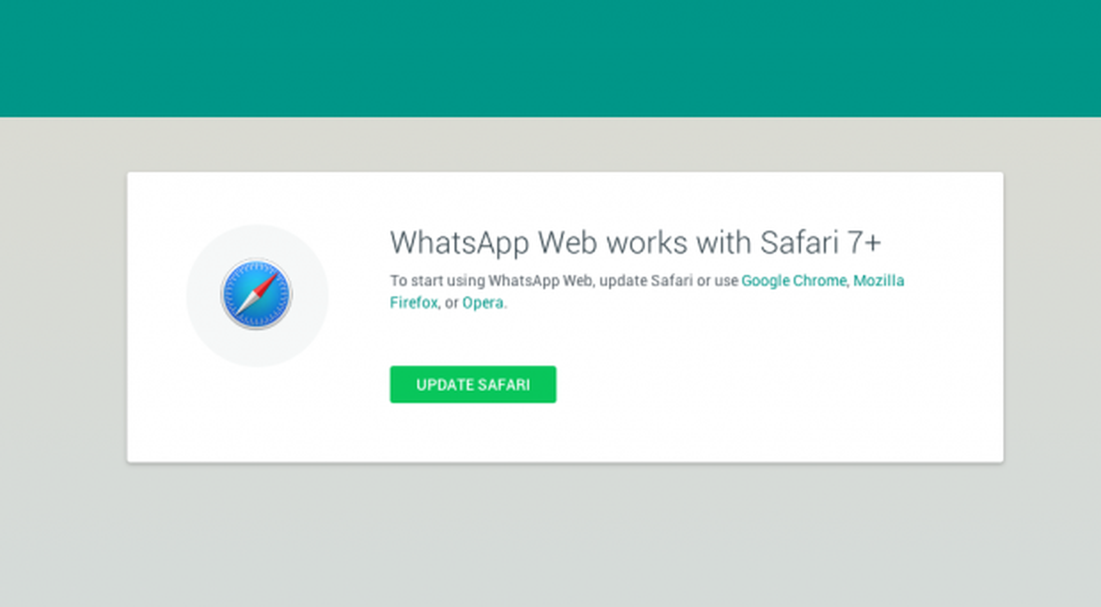 WhatsApp Web ya es compatible Safari
