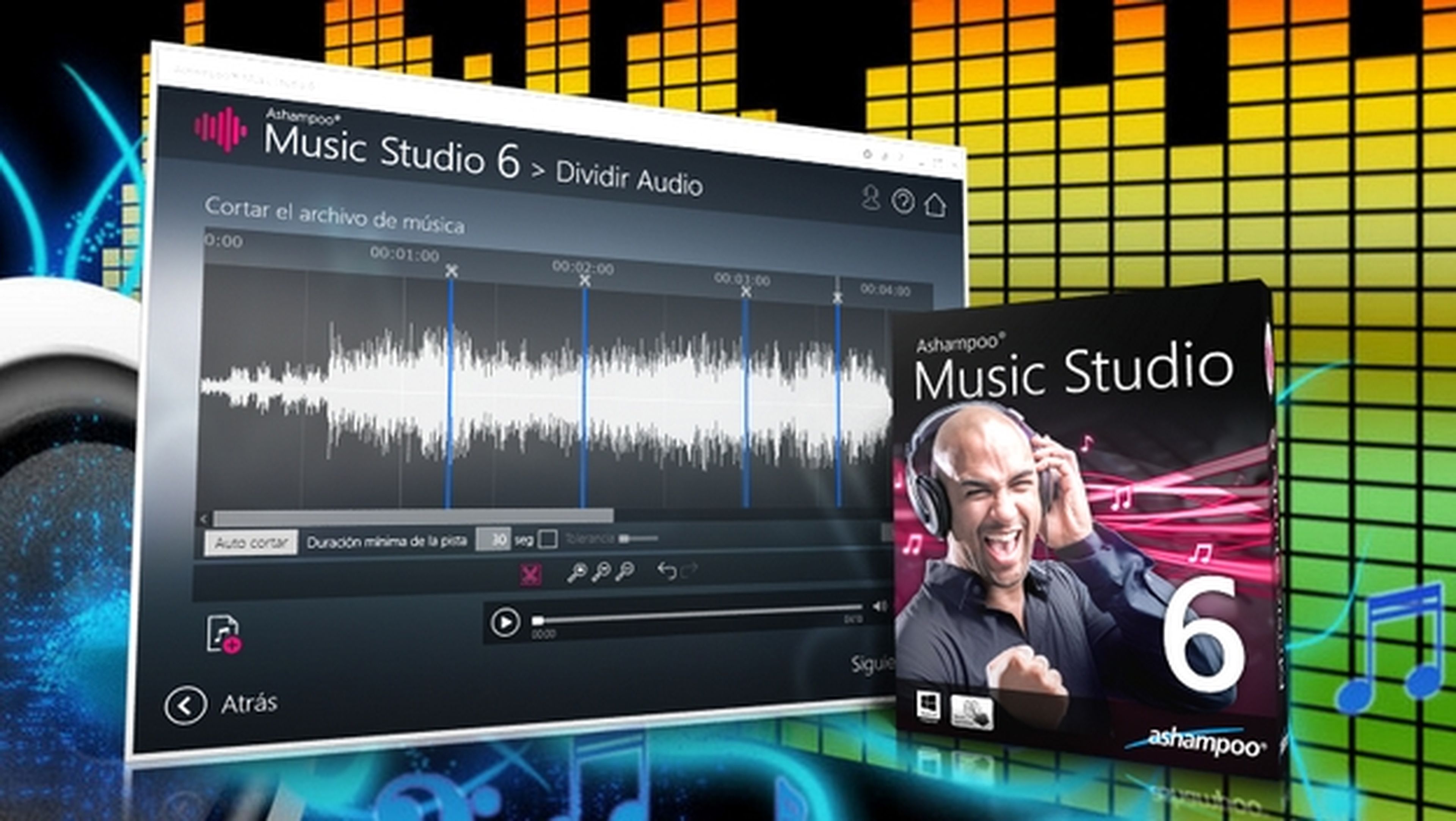 Ashampoo Music Studio 6, crea, edita, extrae, mezcla y produce tu propia música.