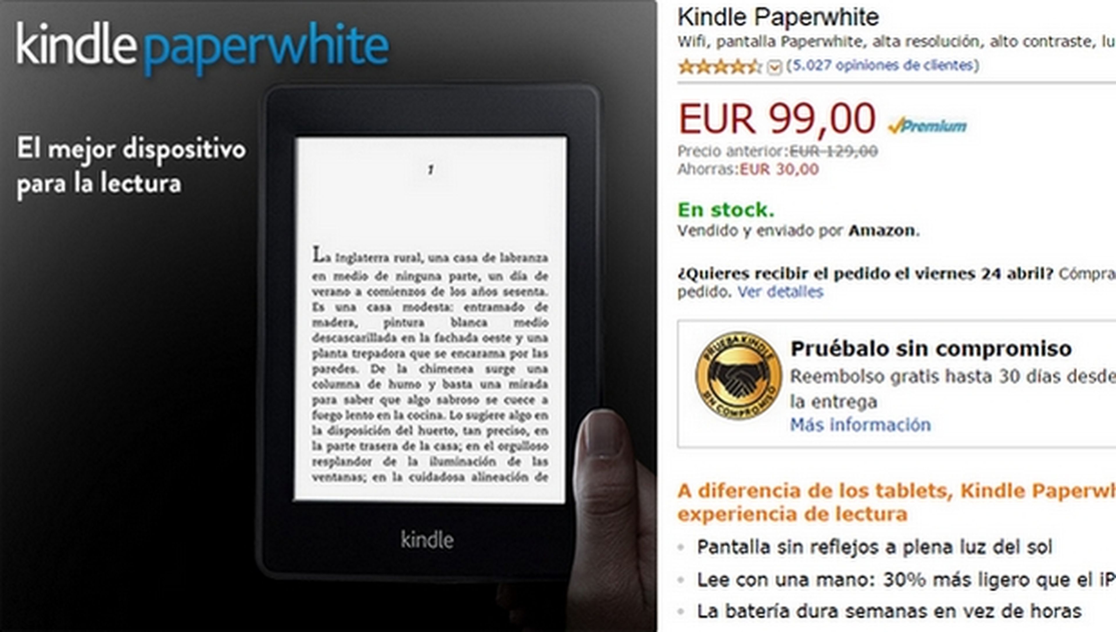 Kindle Paperwhite barato
