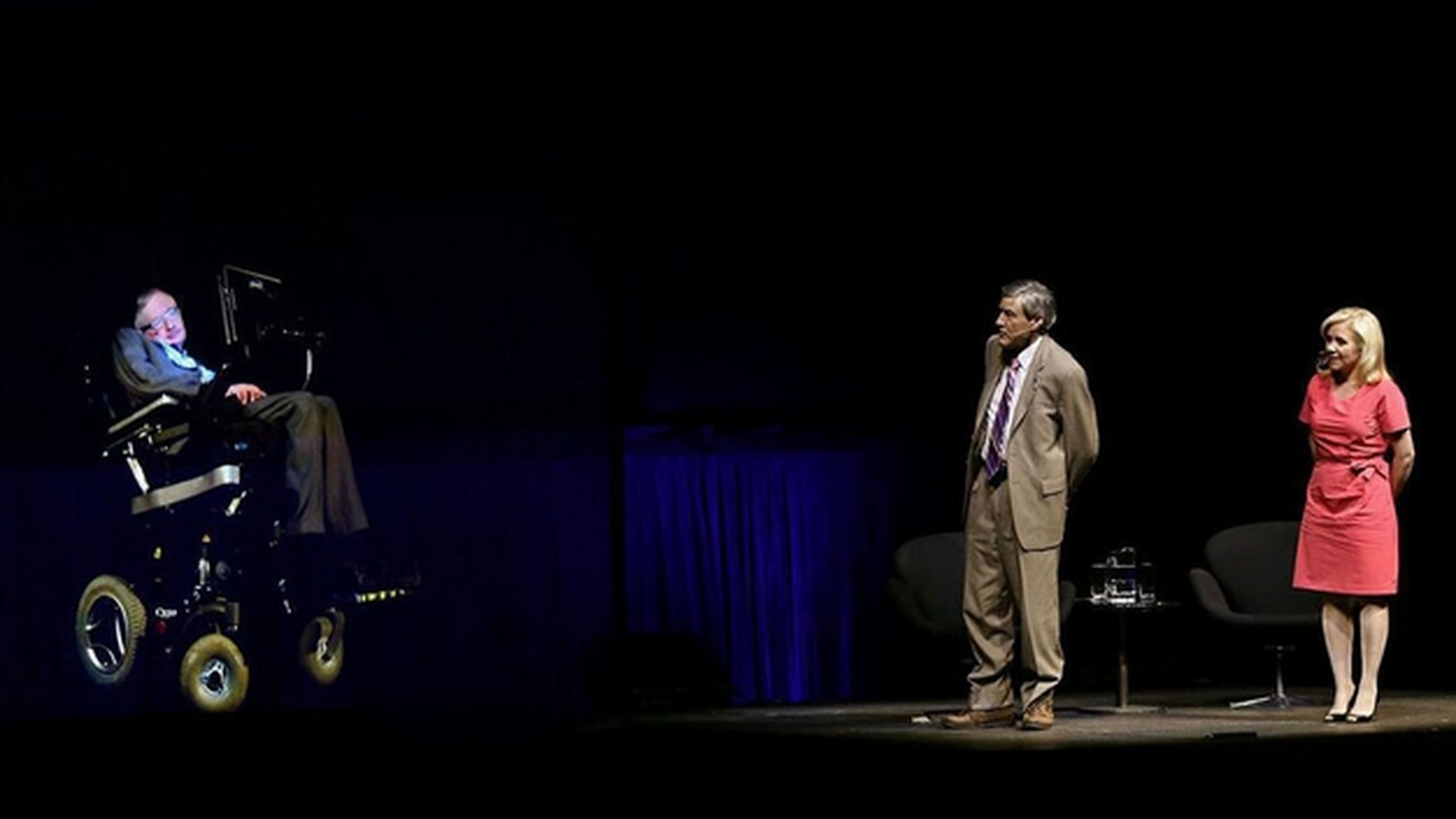 Stephen Hawking aparece en holograma en la Ópera de Sydney.