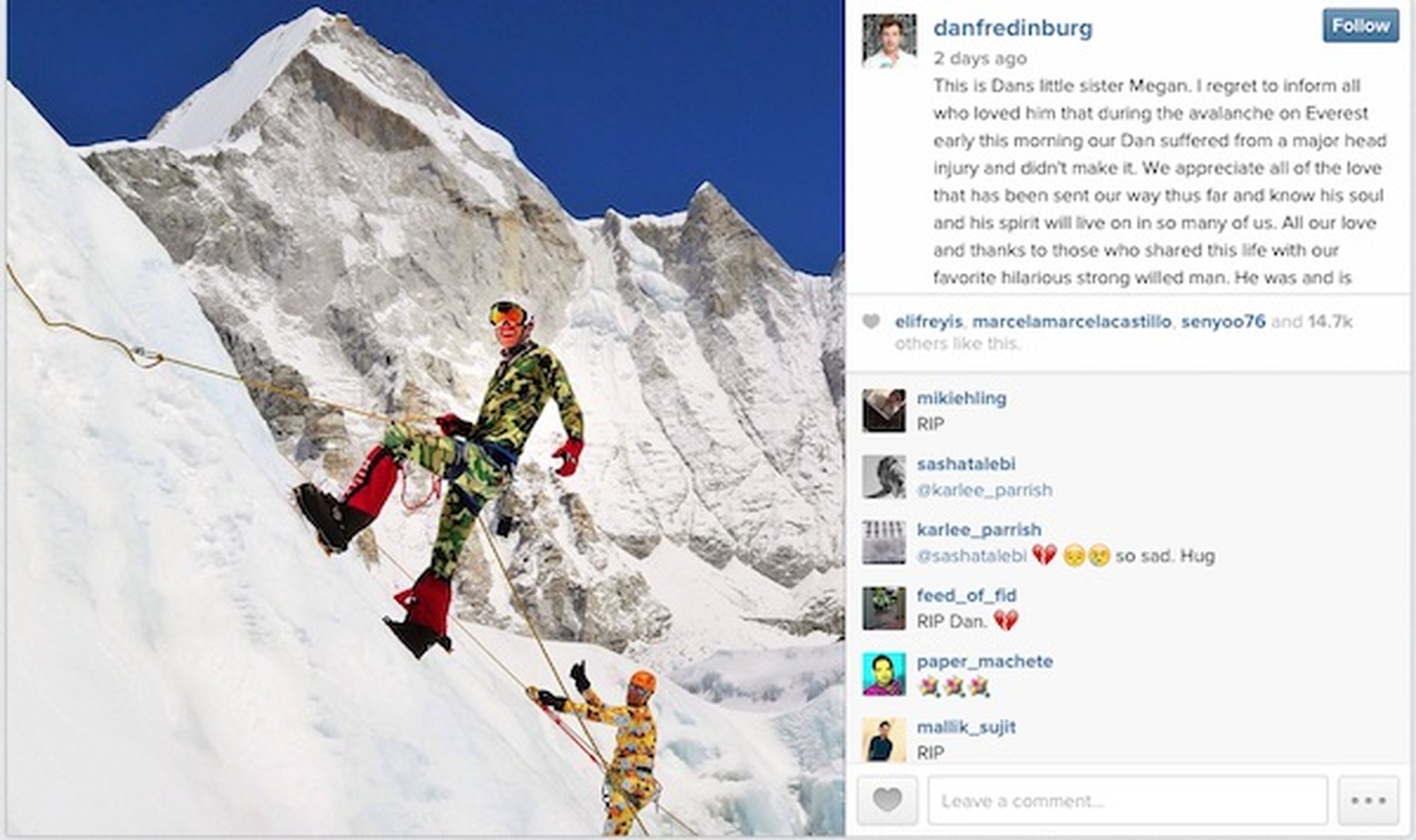 Hermana de Fredinburg anuncia fallecimiento en Instagram
