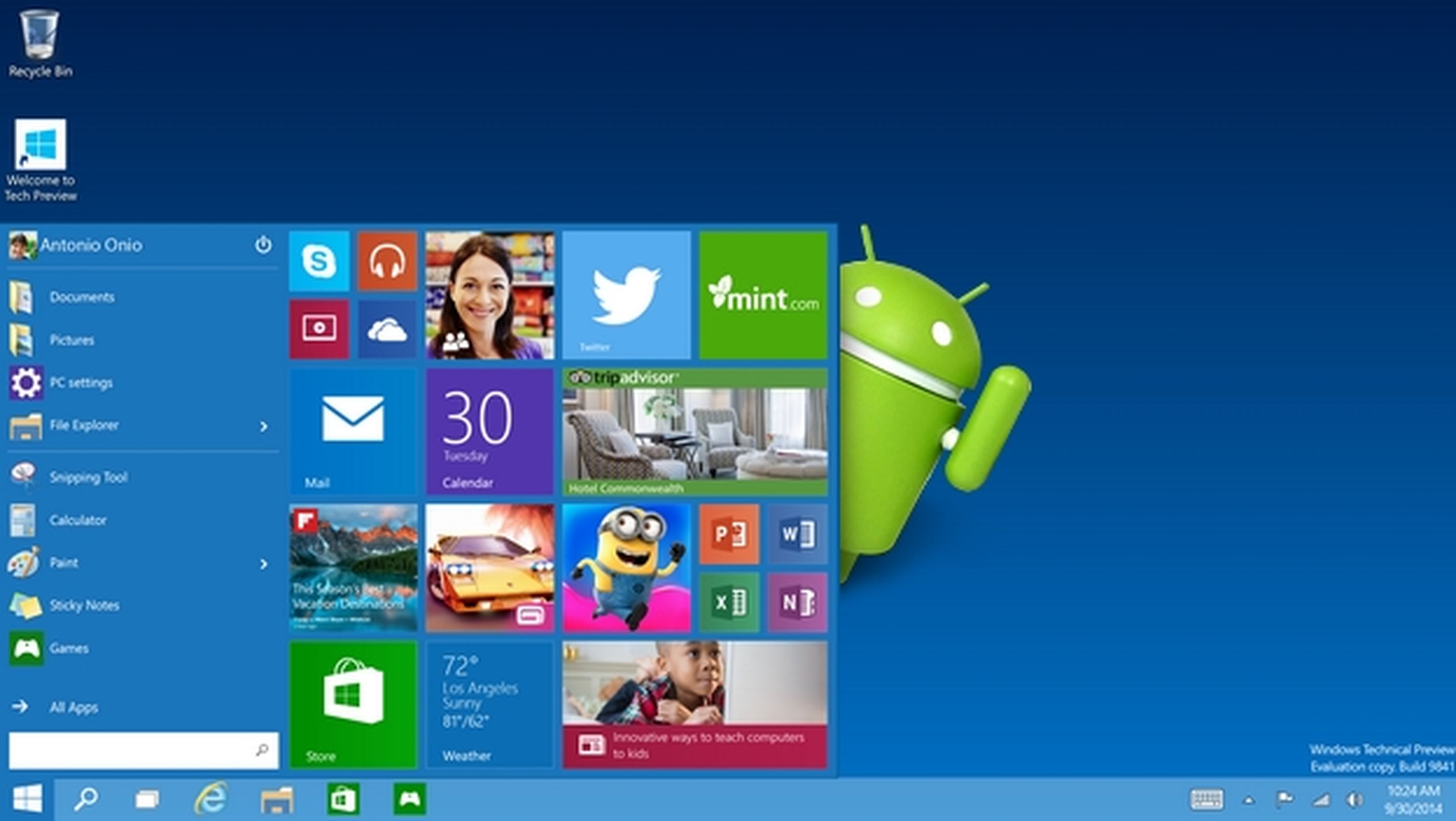 Windows 10 podría ejecutar apps de Android en PC y smartphones.