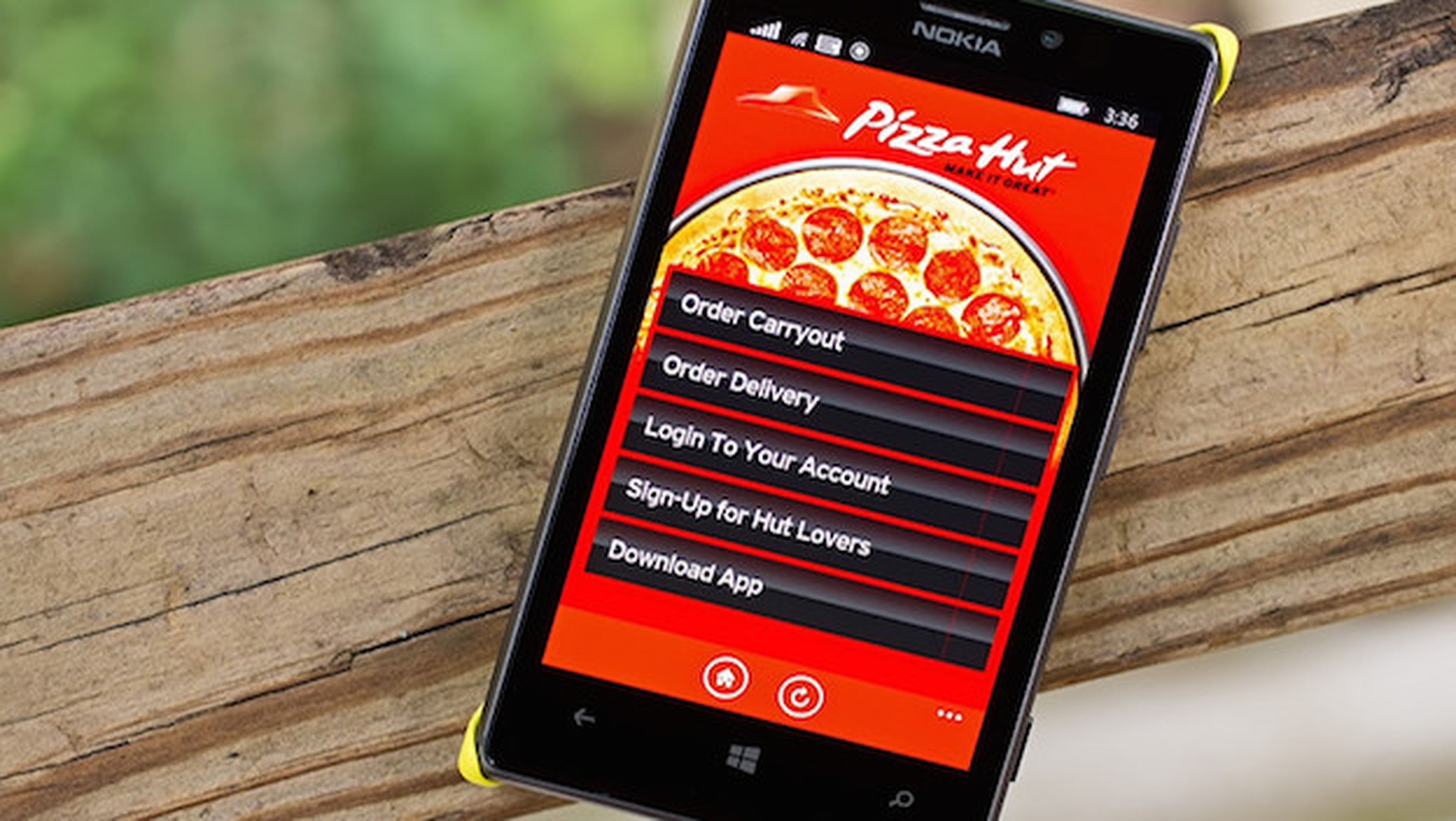 Rehén pide ayuda a través de la app de Pizza Hut