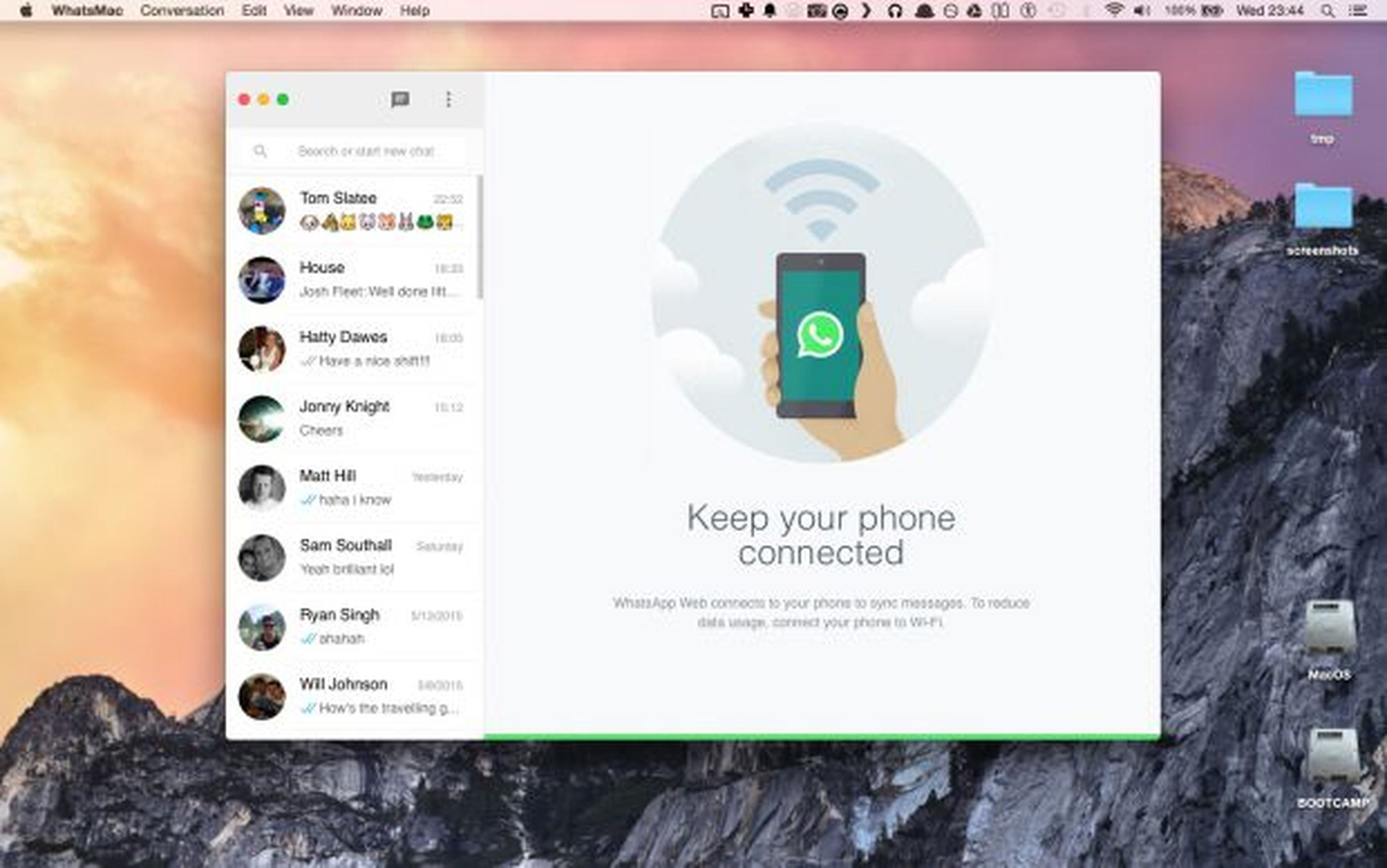 Así es WhatsMac, la app para utilizar WhatsApp en Mac OS X
