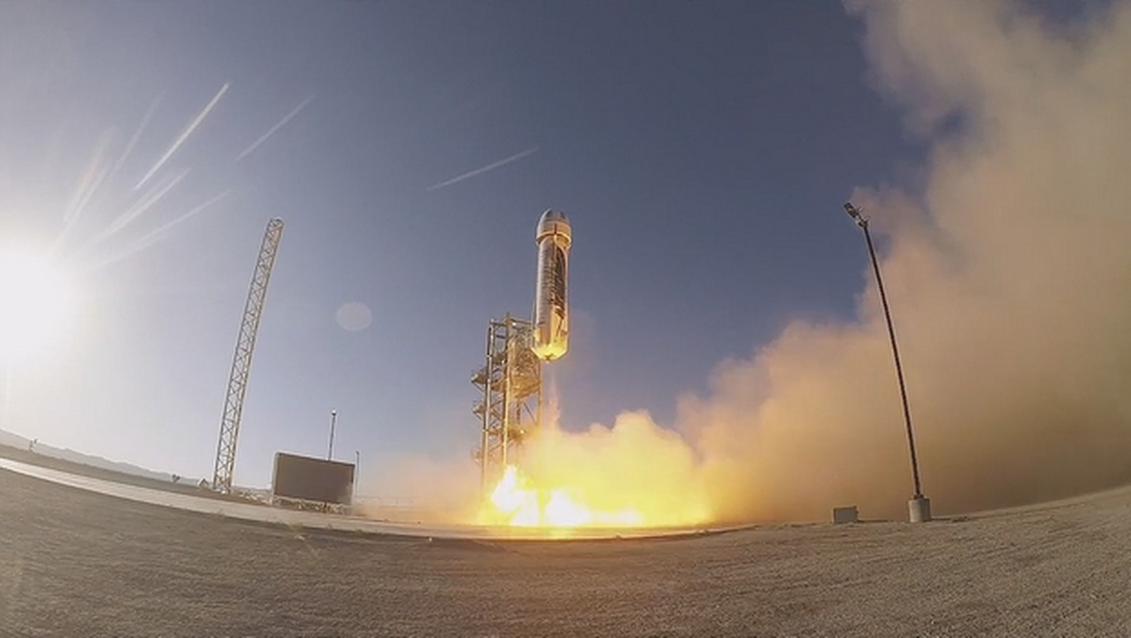 El fundador de Amazon y Blue Origin pone en órbita su primer cohete espacial, el New Shepard.