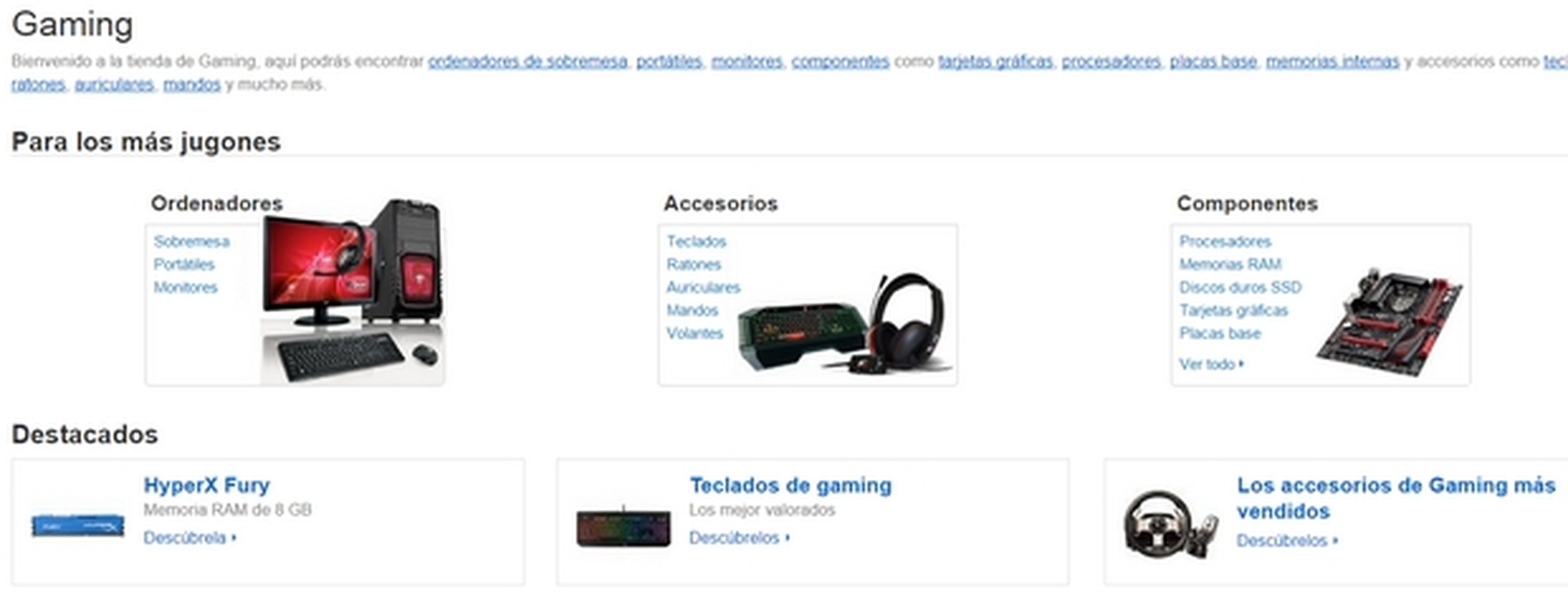 Tienda Gaming Amazon