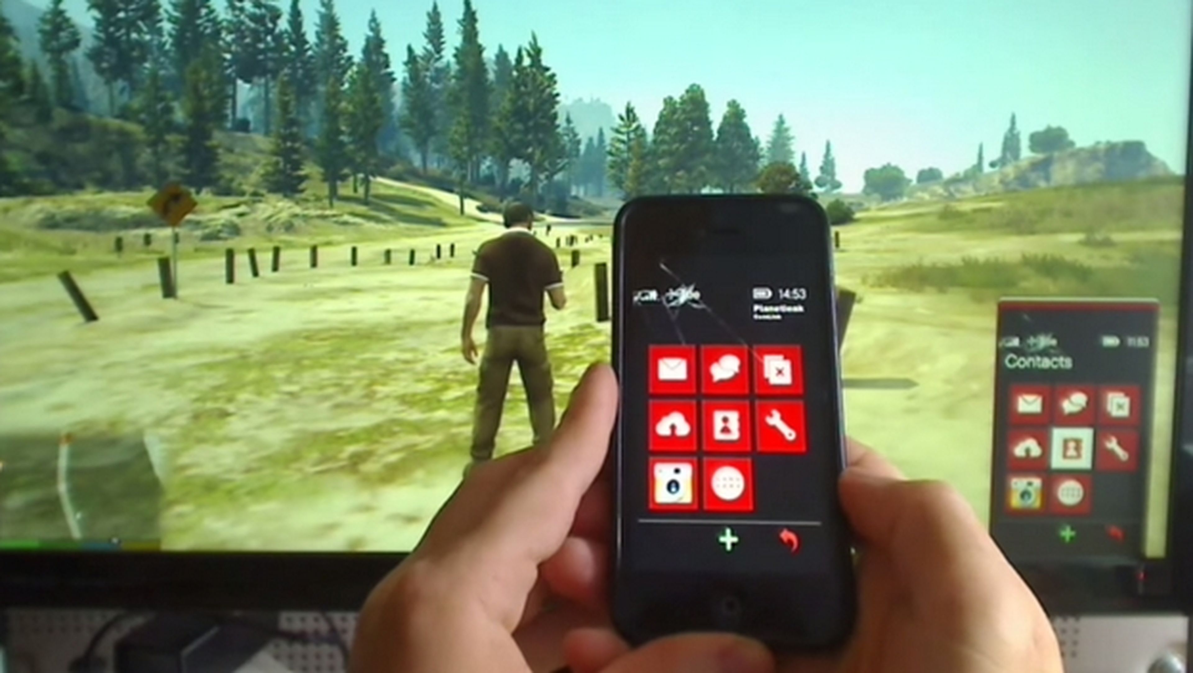 Hack de GTA V permite controlar el movil con un iPhone real.