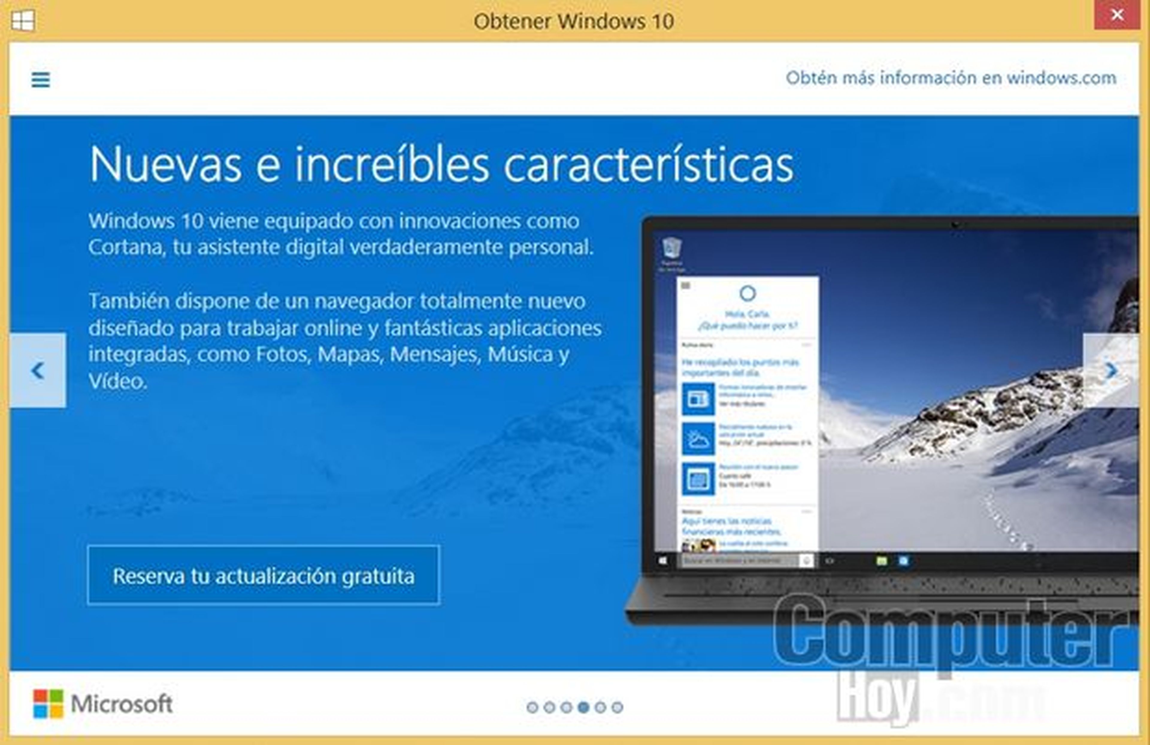 Reservar Windows 10