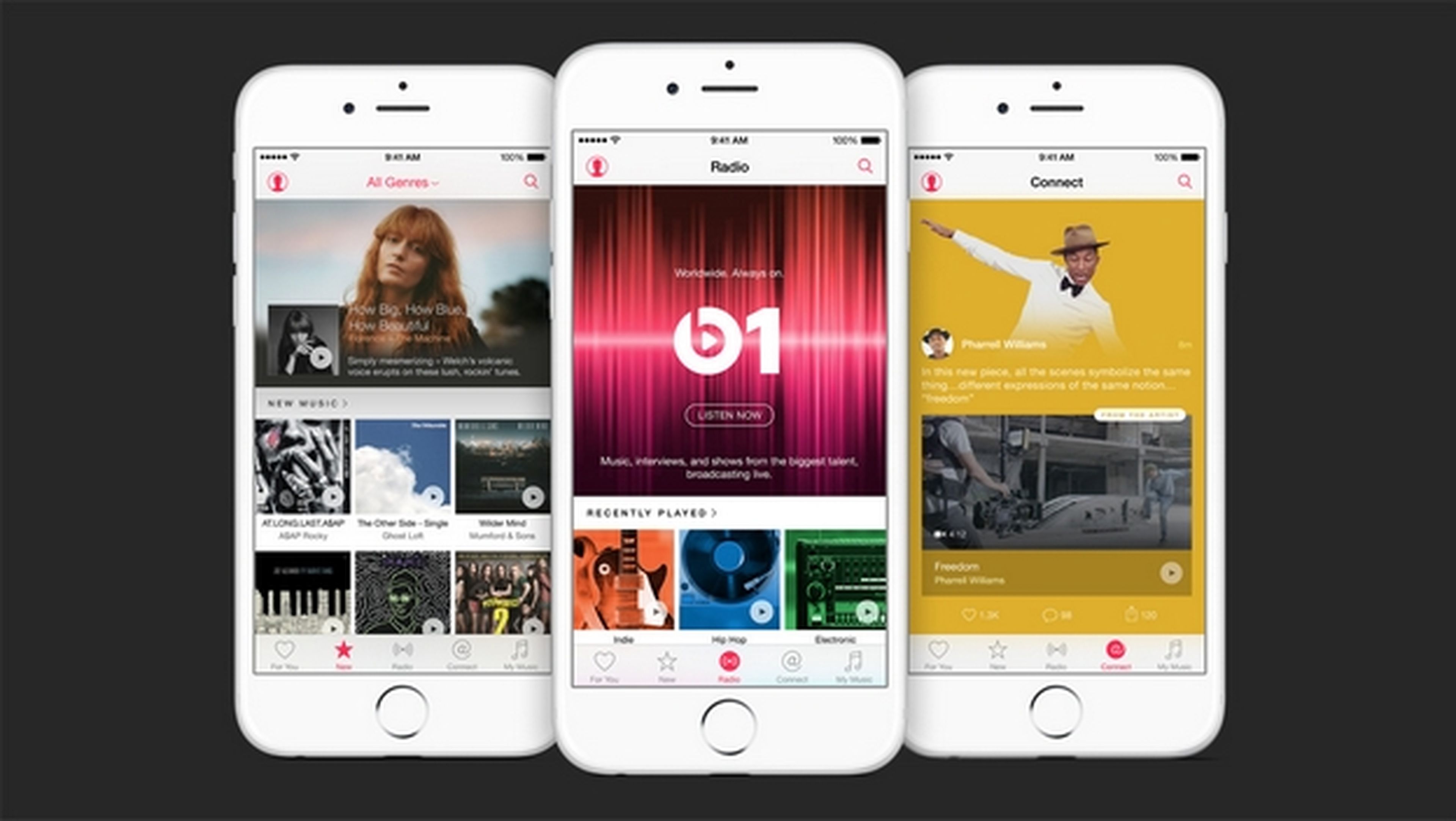 Ya está aquí Apple Music, la plataforma de streaming rival de Spotify.