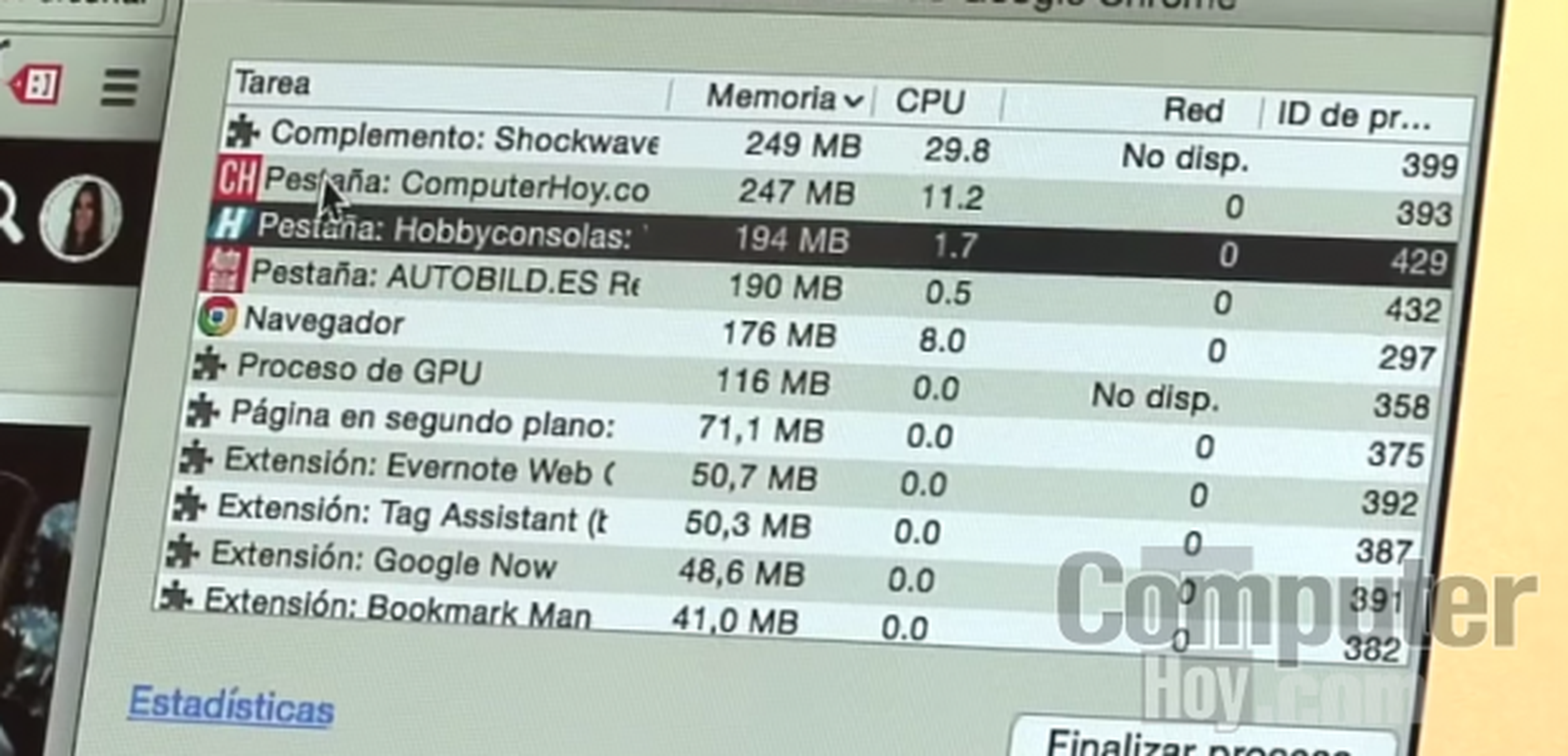 Cómo solucionar los problemas de memoria RAM en Chrome