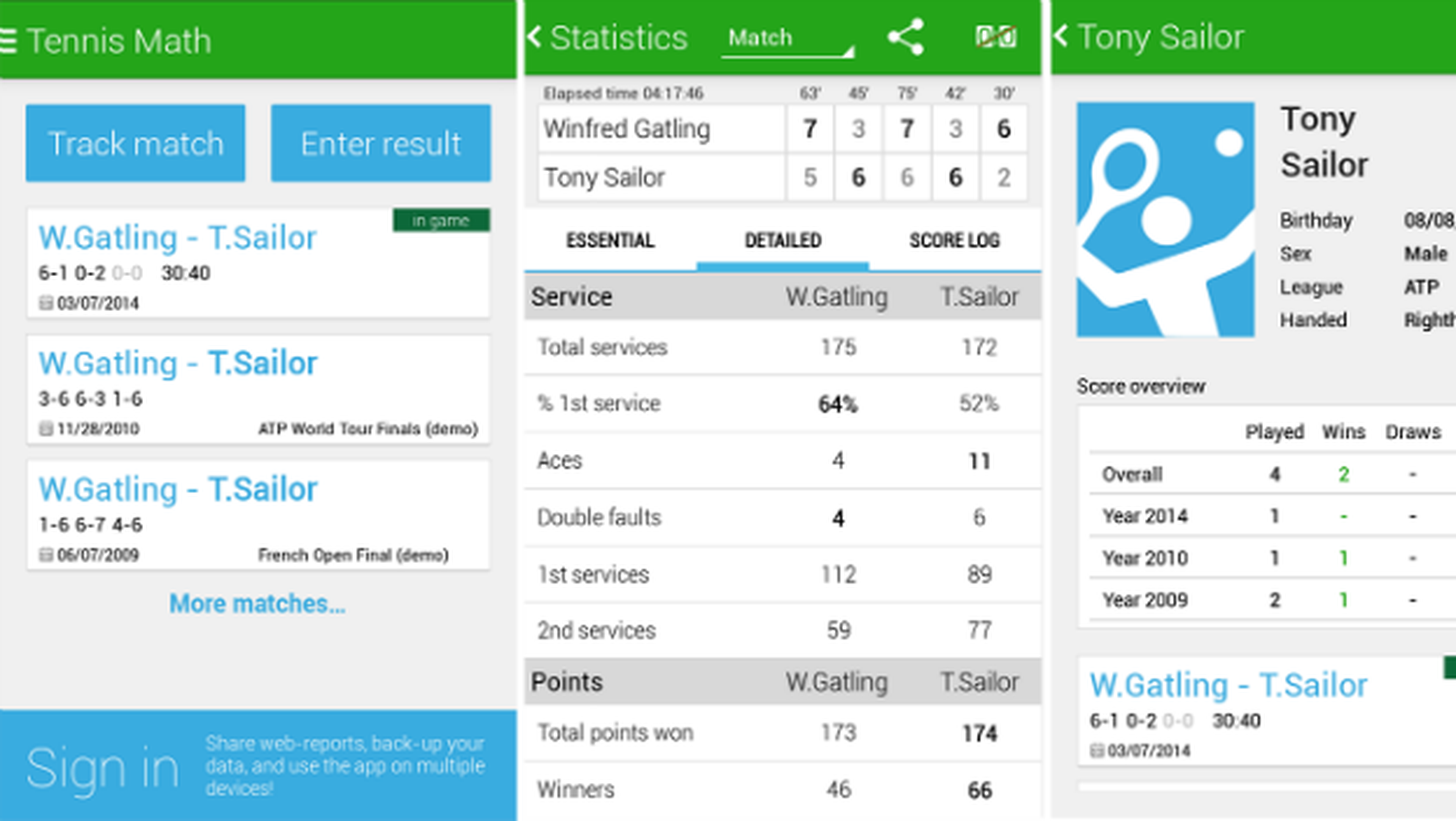 Tennis Math, la app para las estadísticas de tenis