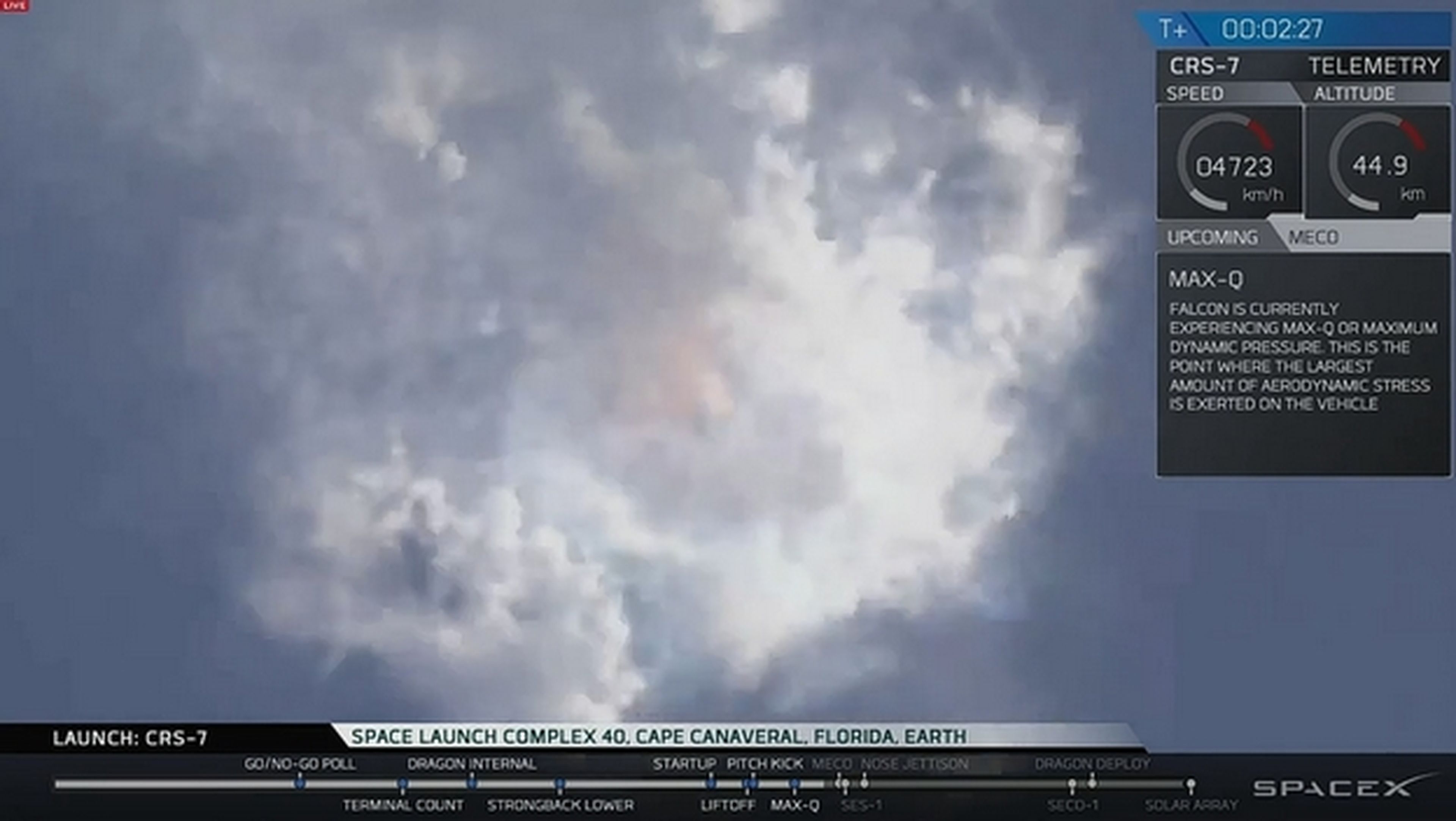Explota el cohete de SpaceX que iba a reabastecer la ISS (vídeo).