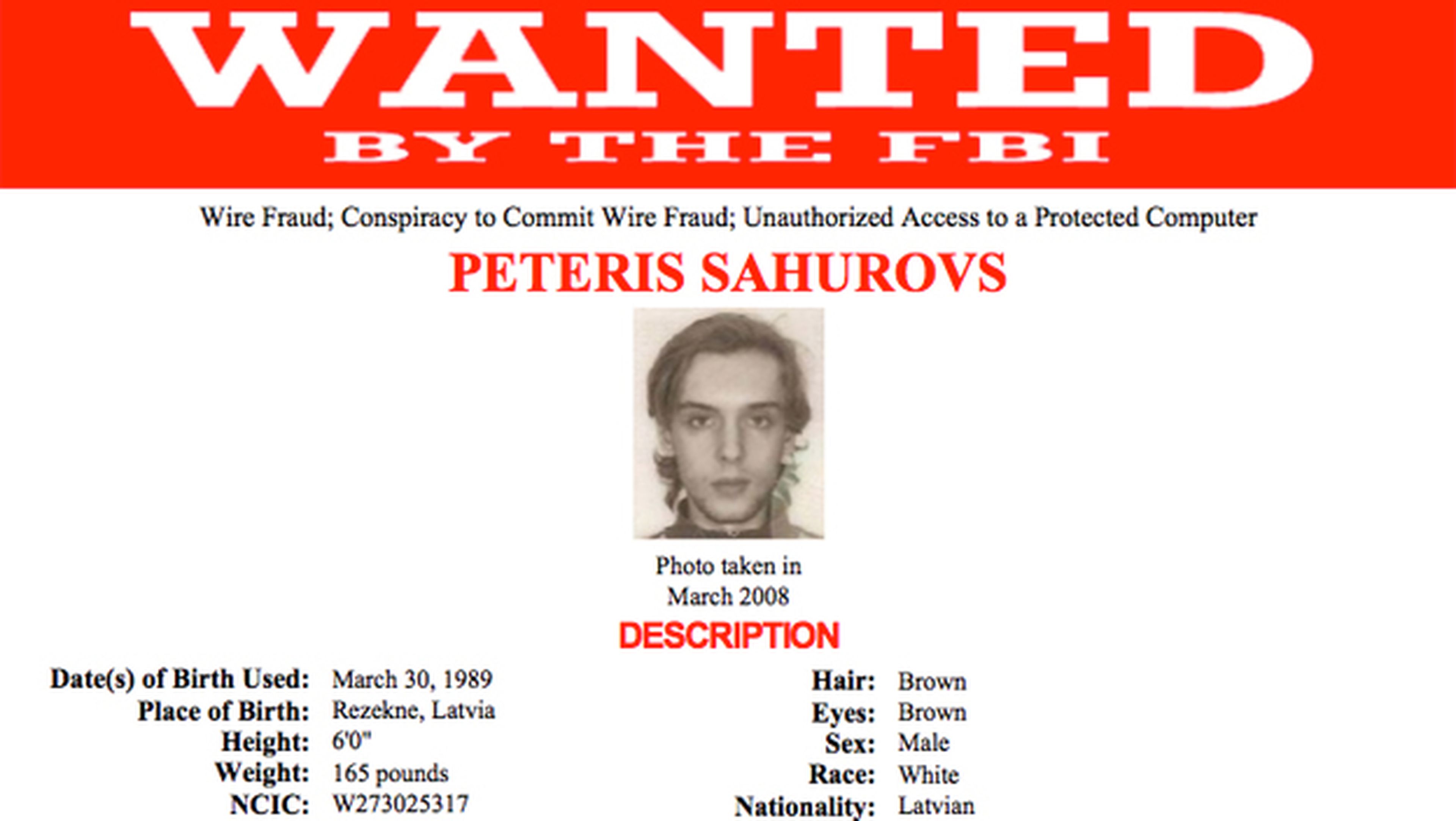 Peter Sahurovs, uno de los hackers más buscados del mundo