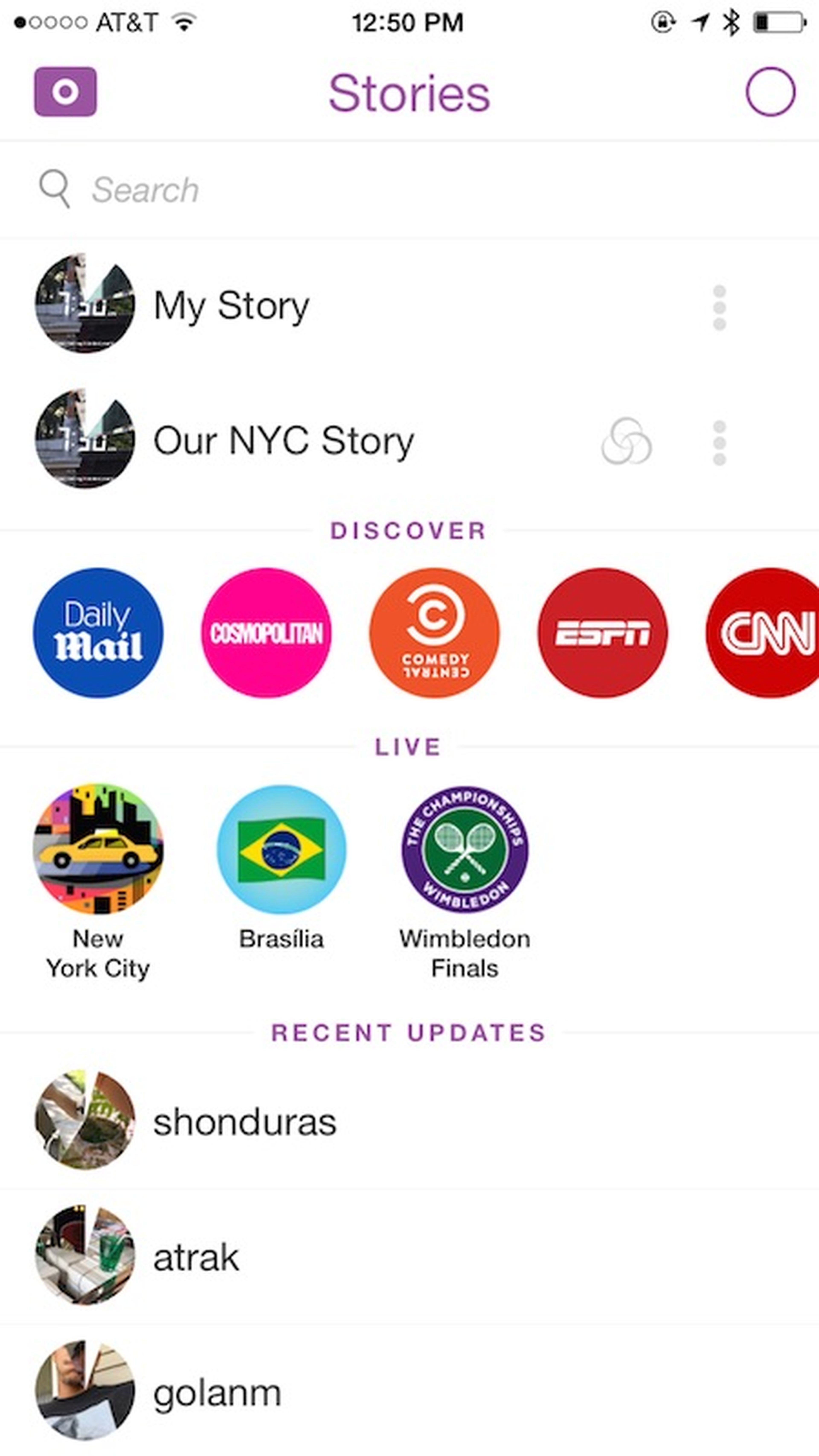 Snapchat reordena sus secciones