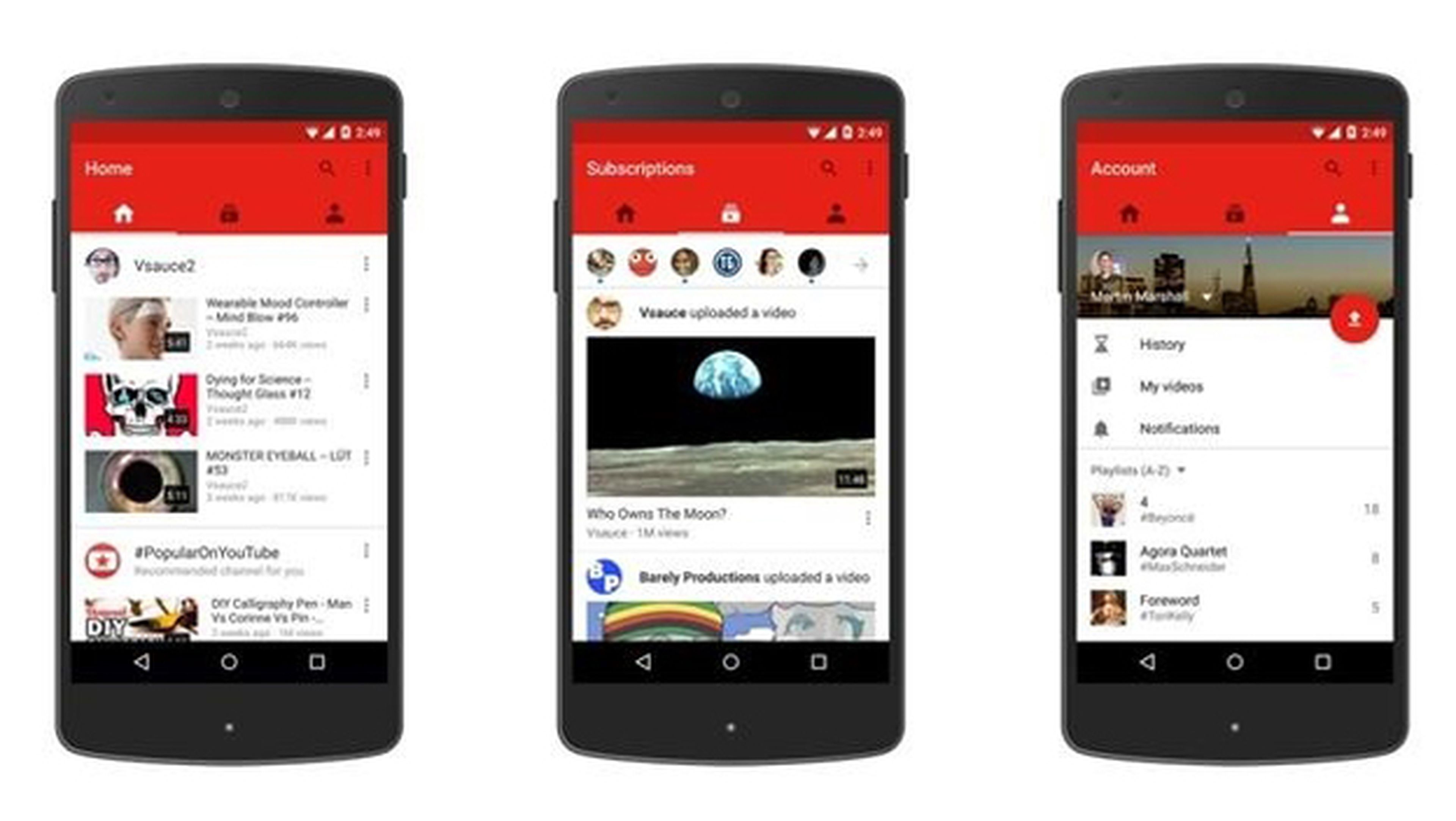 YouTube actualiza su aplicación para dispositivos móviles