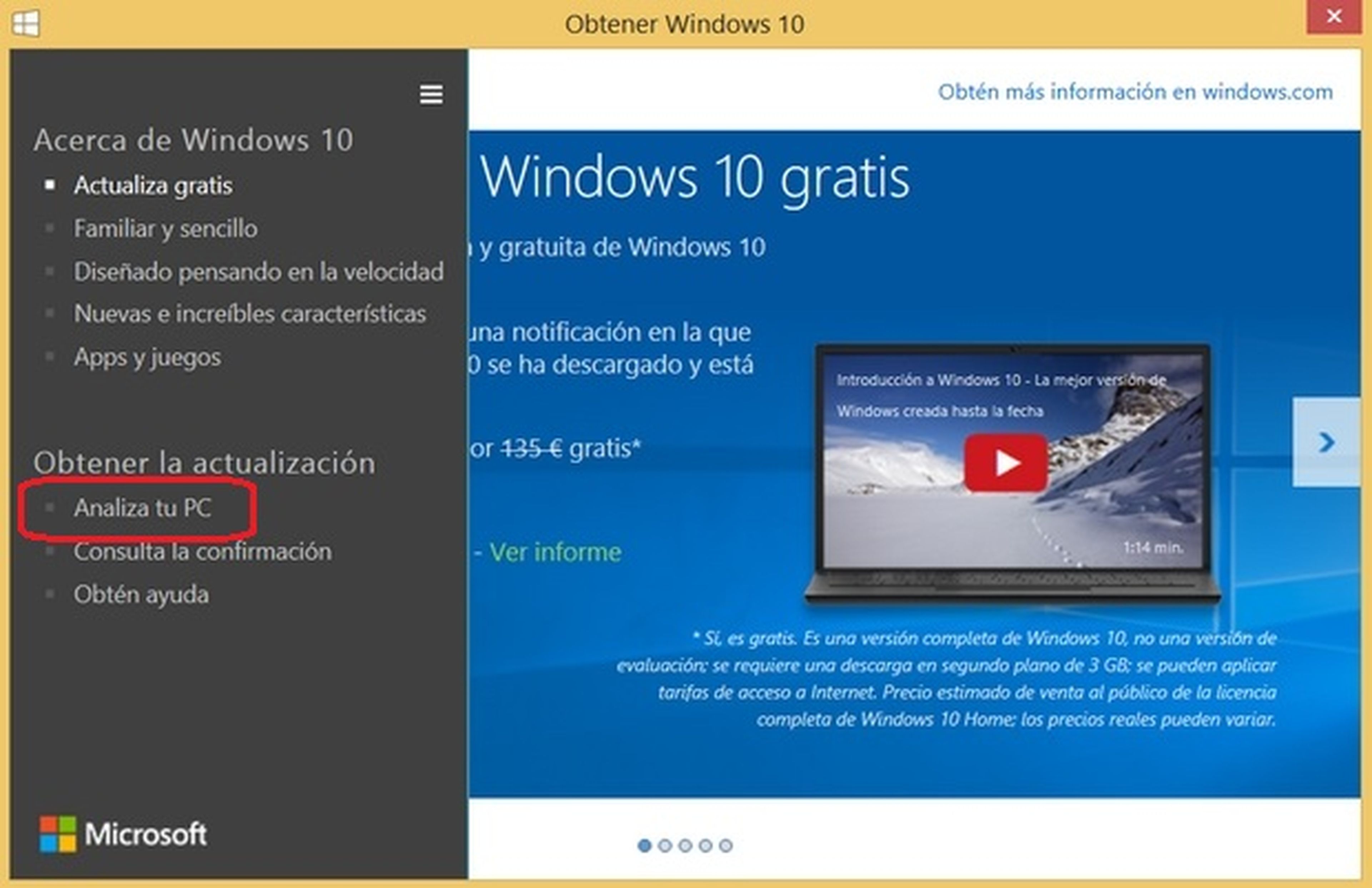 Cómo preparar tu PC para Windows 10