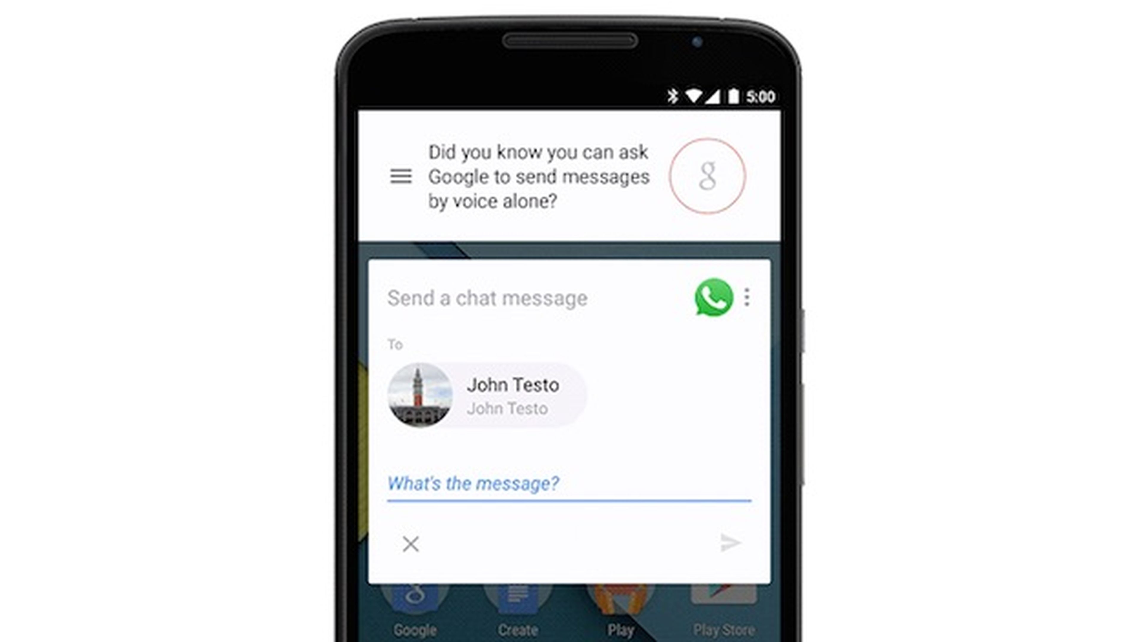 Android te deja dictar mensajes de WhatsApp, Telegram
