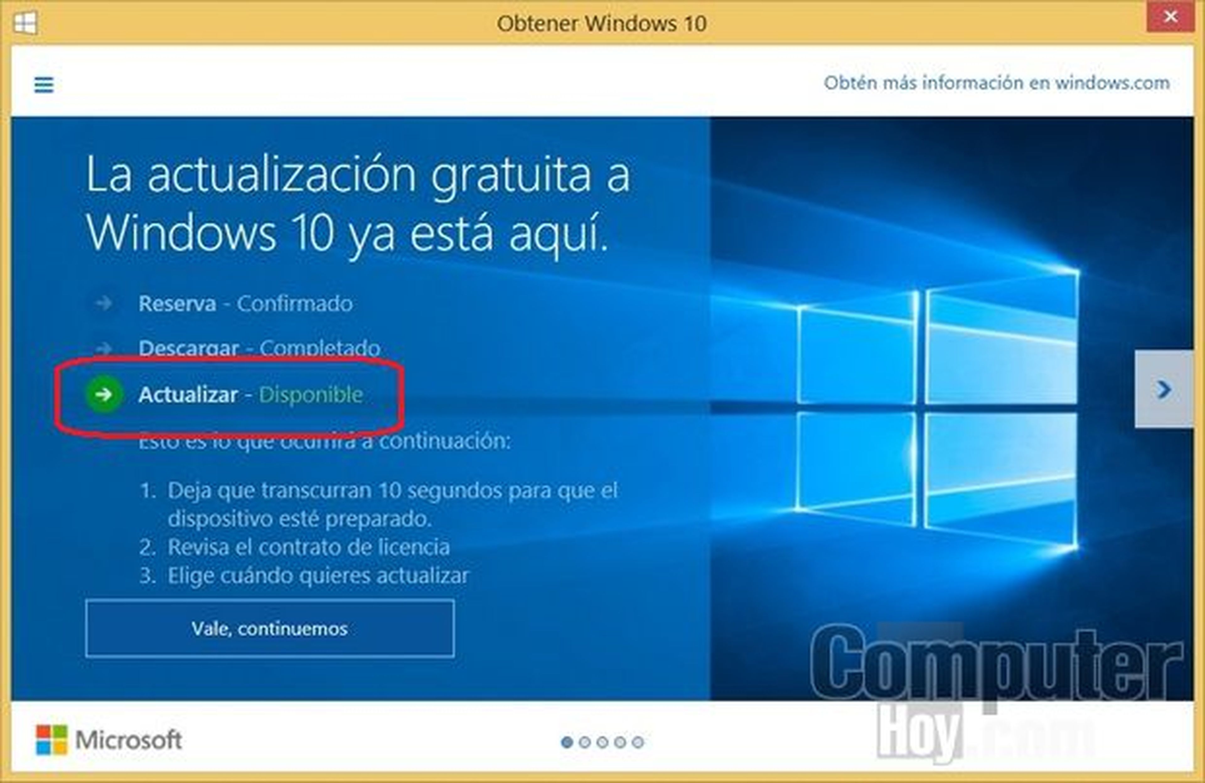 Cómo instalar Windows 10, primeras impresiones
