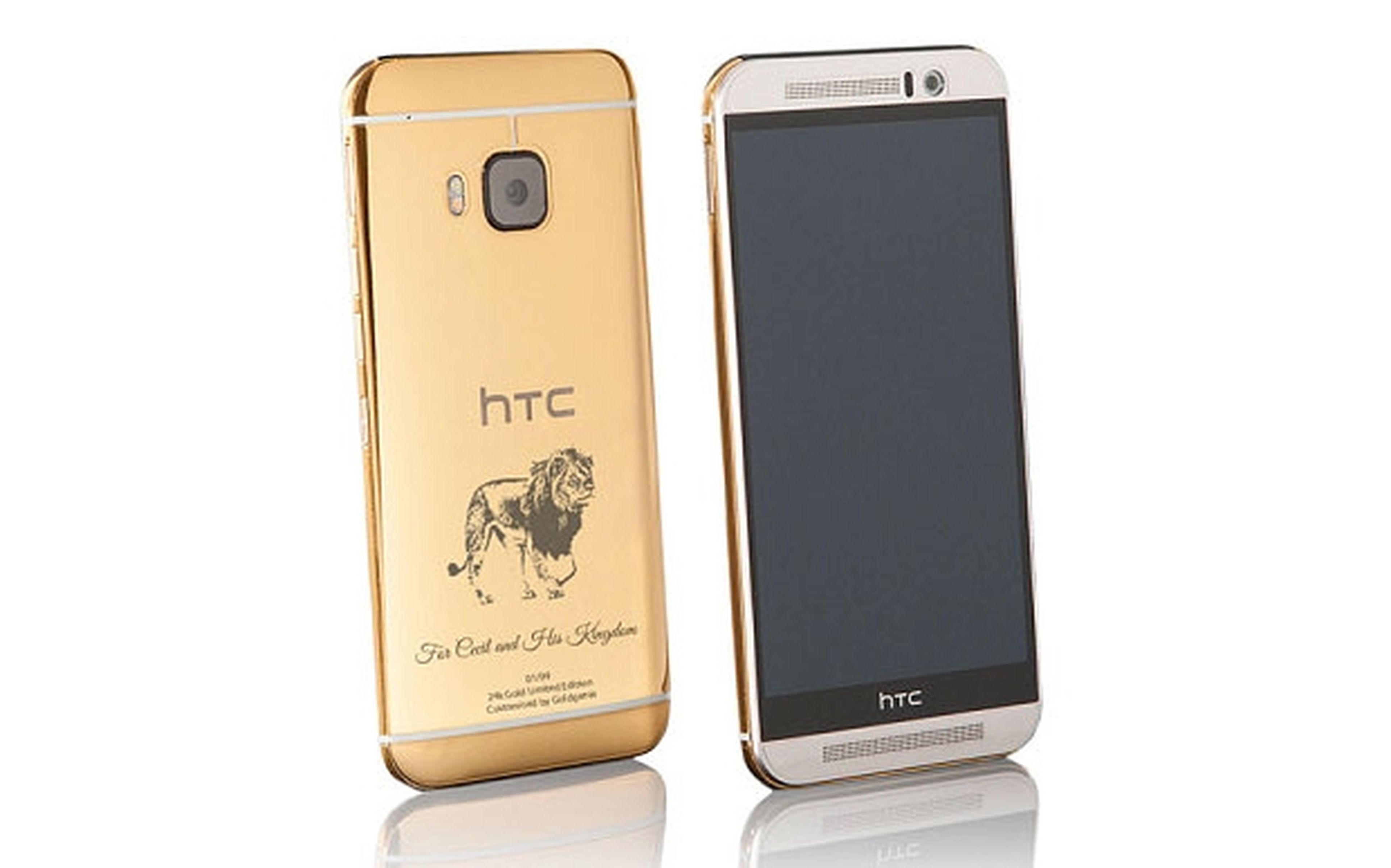HTC One M9 de oro con el león Cecil