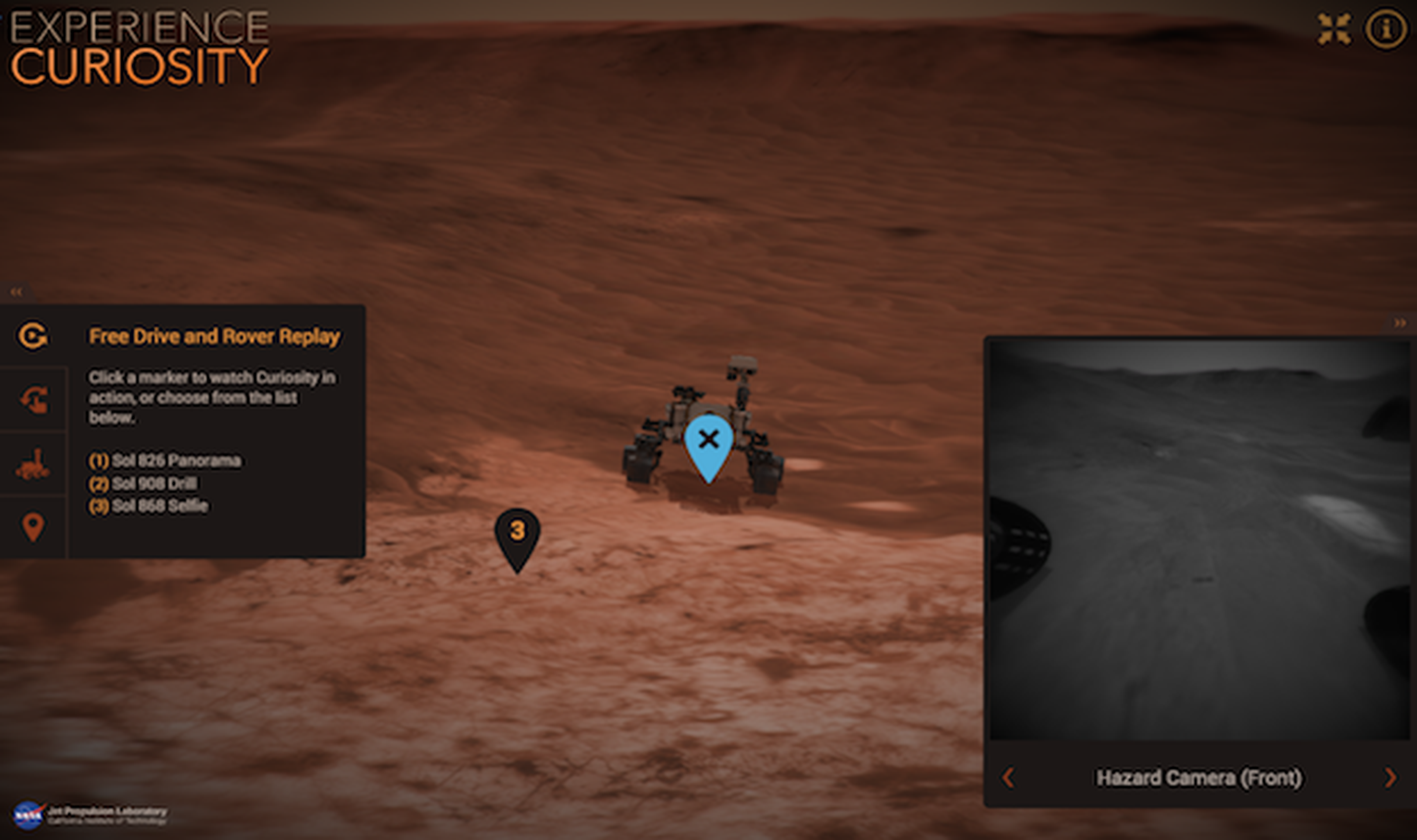 Pasea el Curiosity de la NASA como si estuvieras en Marte