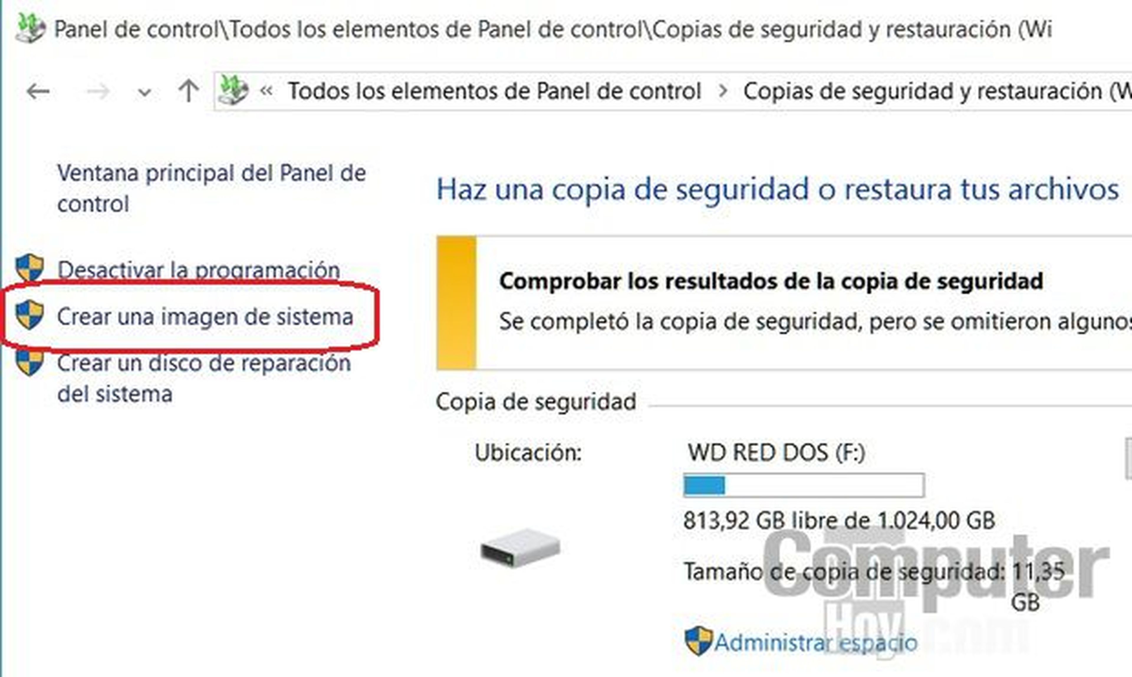 Cómo hacer una copia de seguridad o backup de tu PC en Windows 10