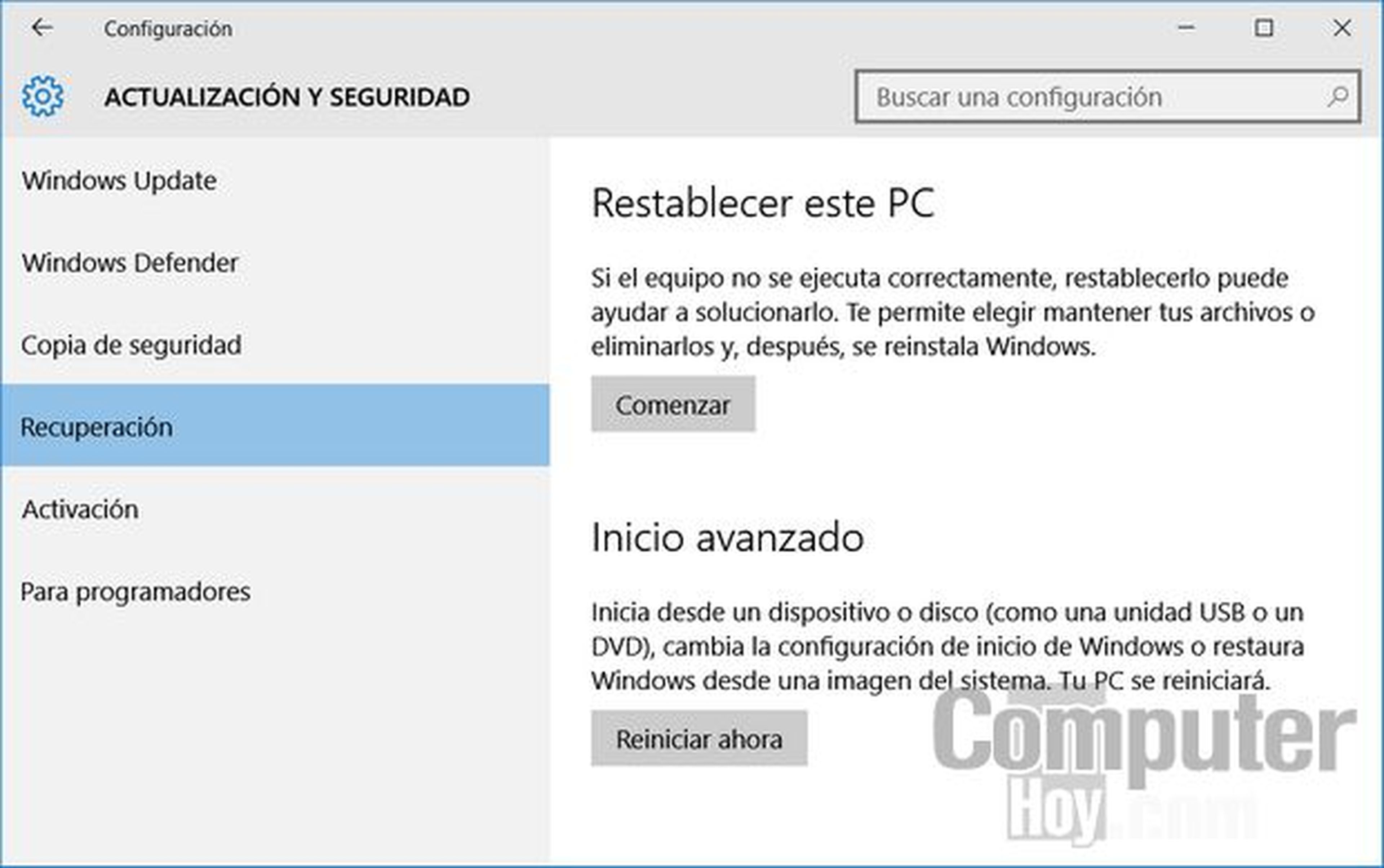Cómo hacer una copia de seguridad o backup de tu PC en Windows 10