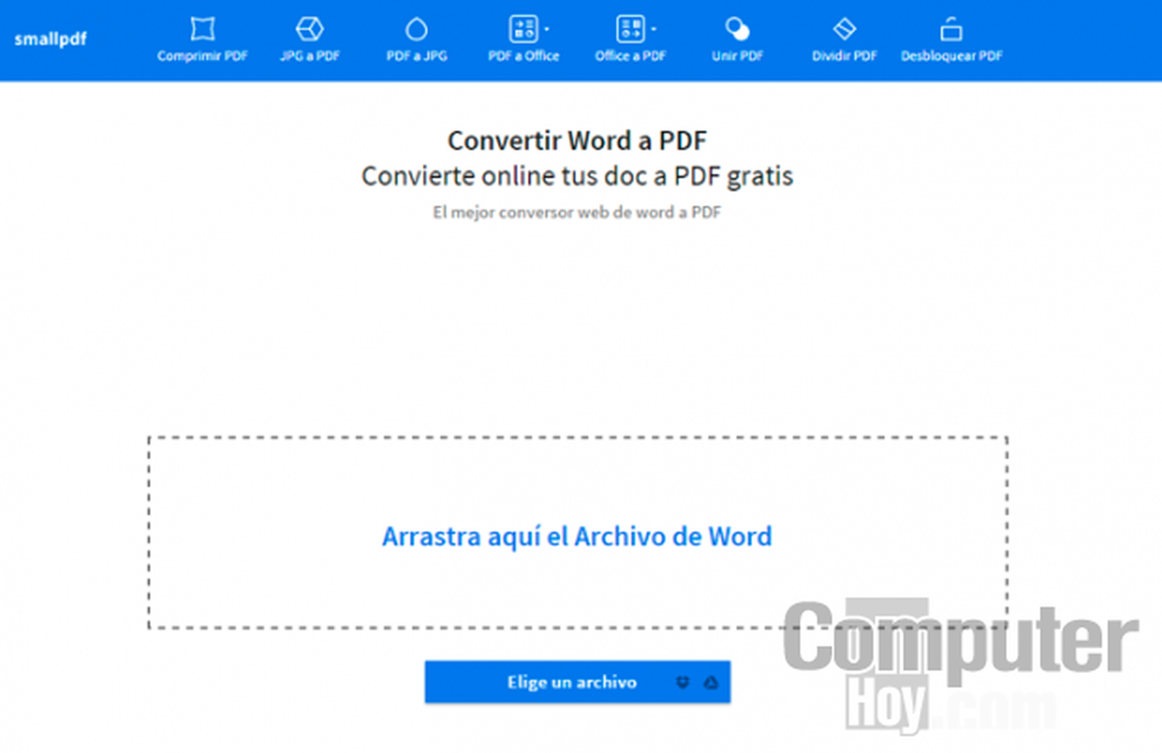 Crea un PDF desde un archivo de Office