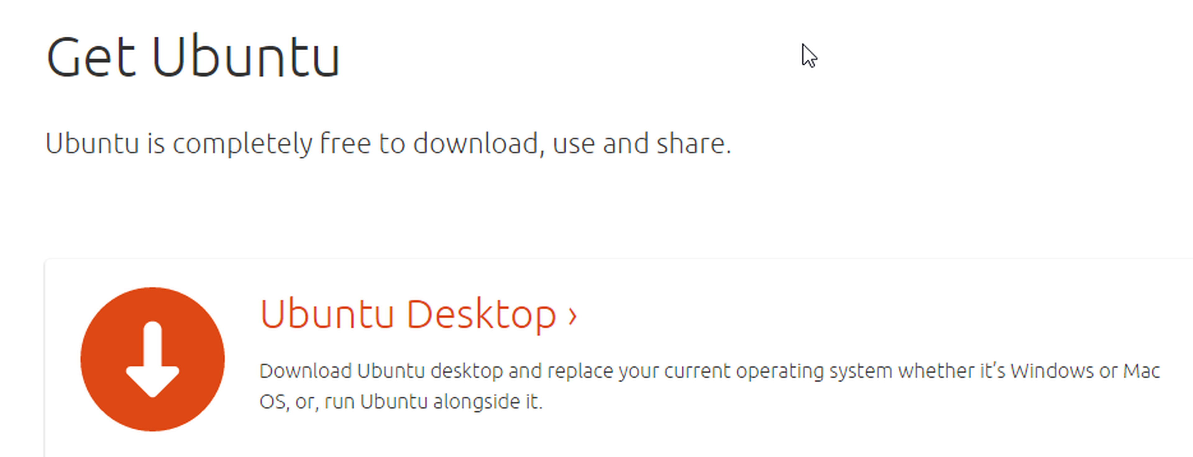 El primer paso es descargar el correspondiente fichero de Ubuntu
