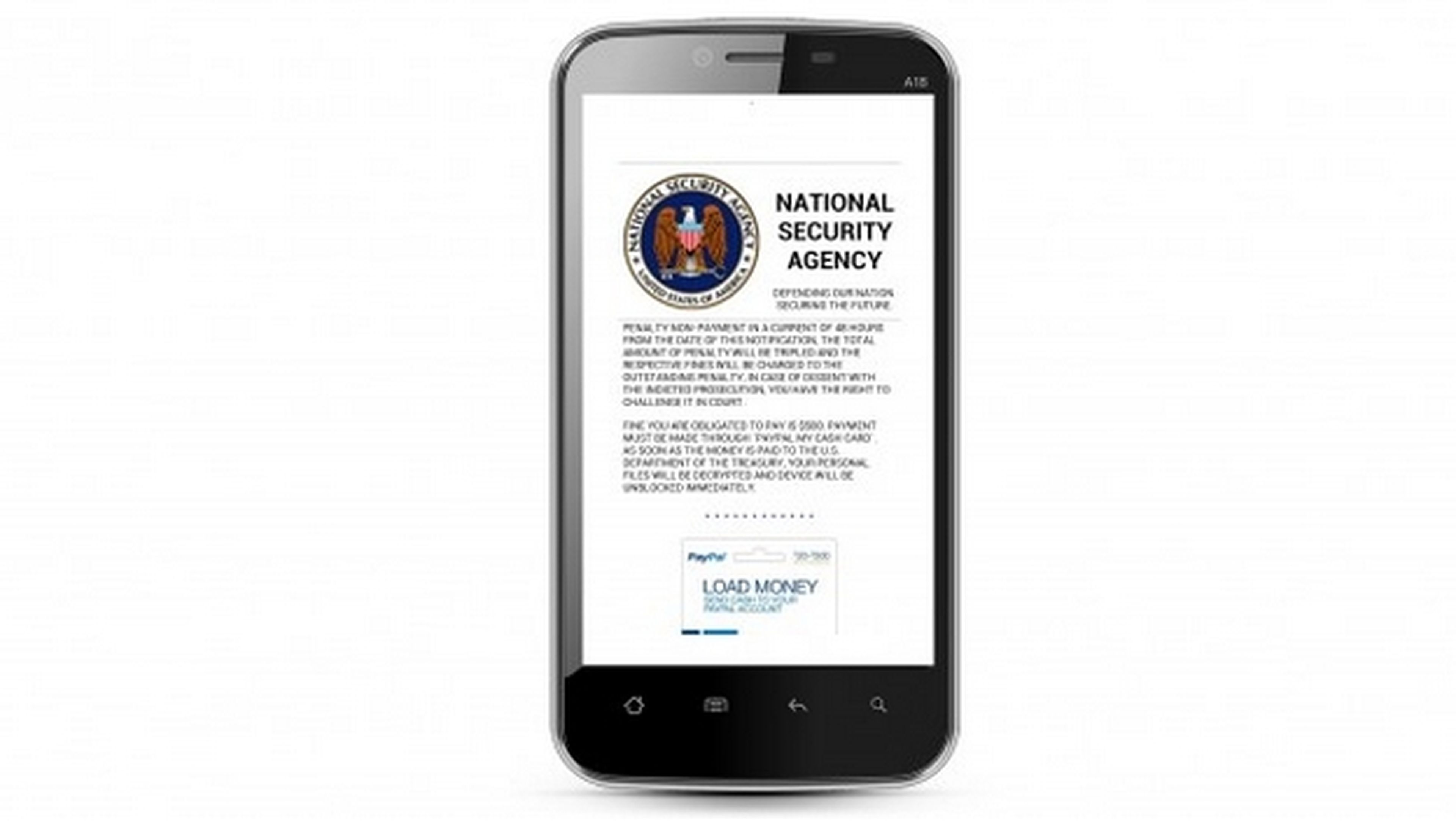 Nuevo ransomware secuestra tu móvil Android en nombre de la NSA