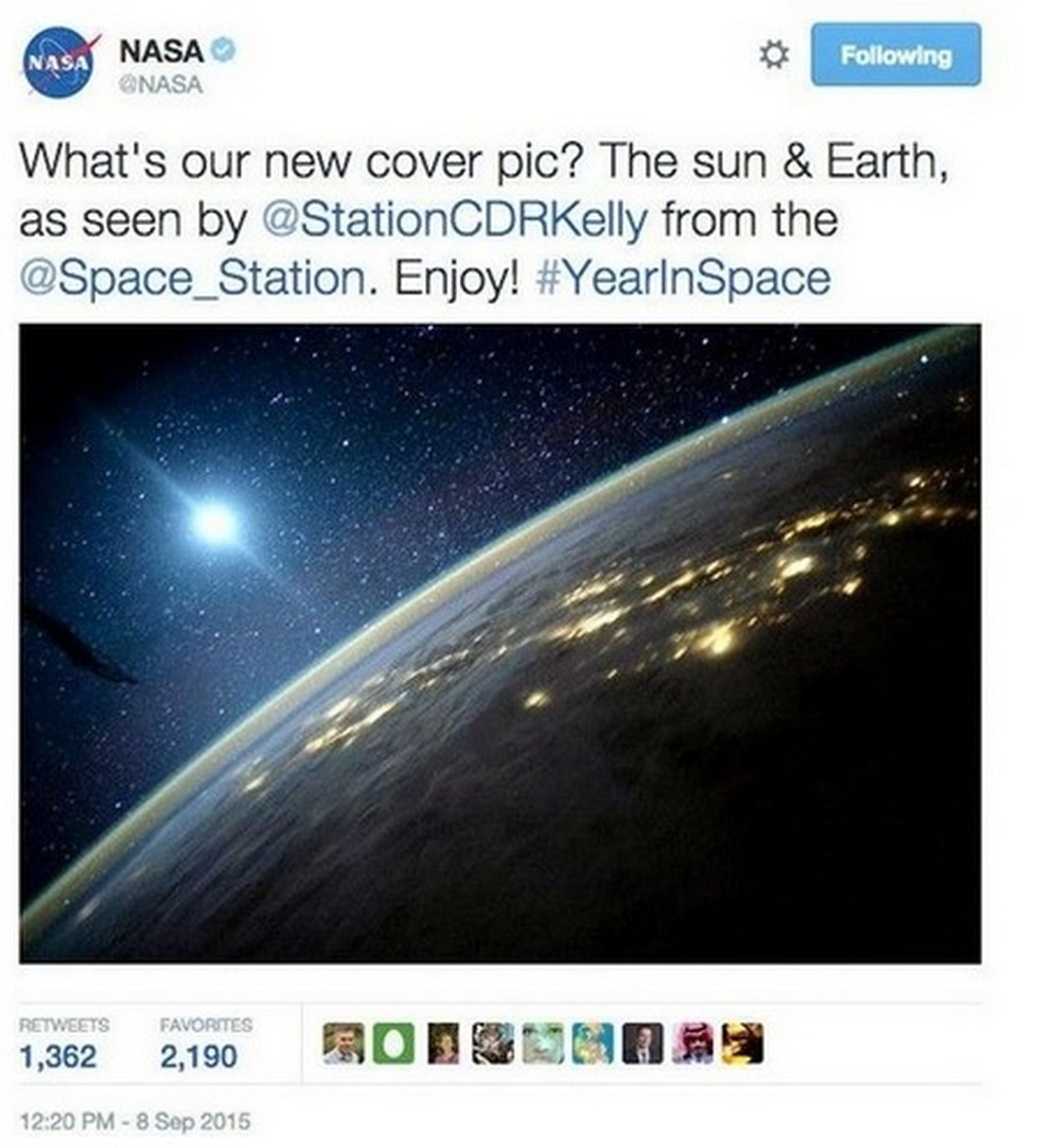 La NASA confunde la Luna con el Sol en un tweet