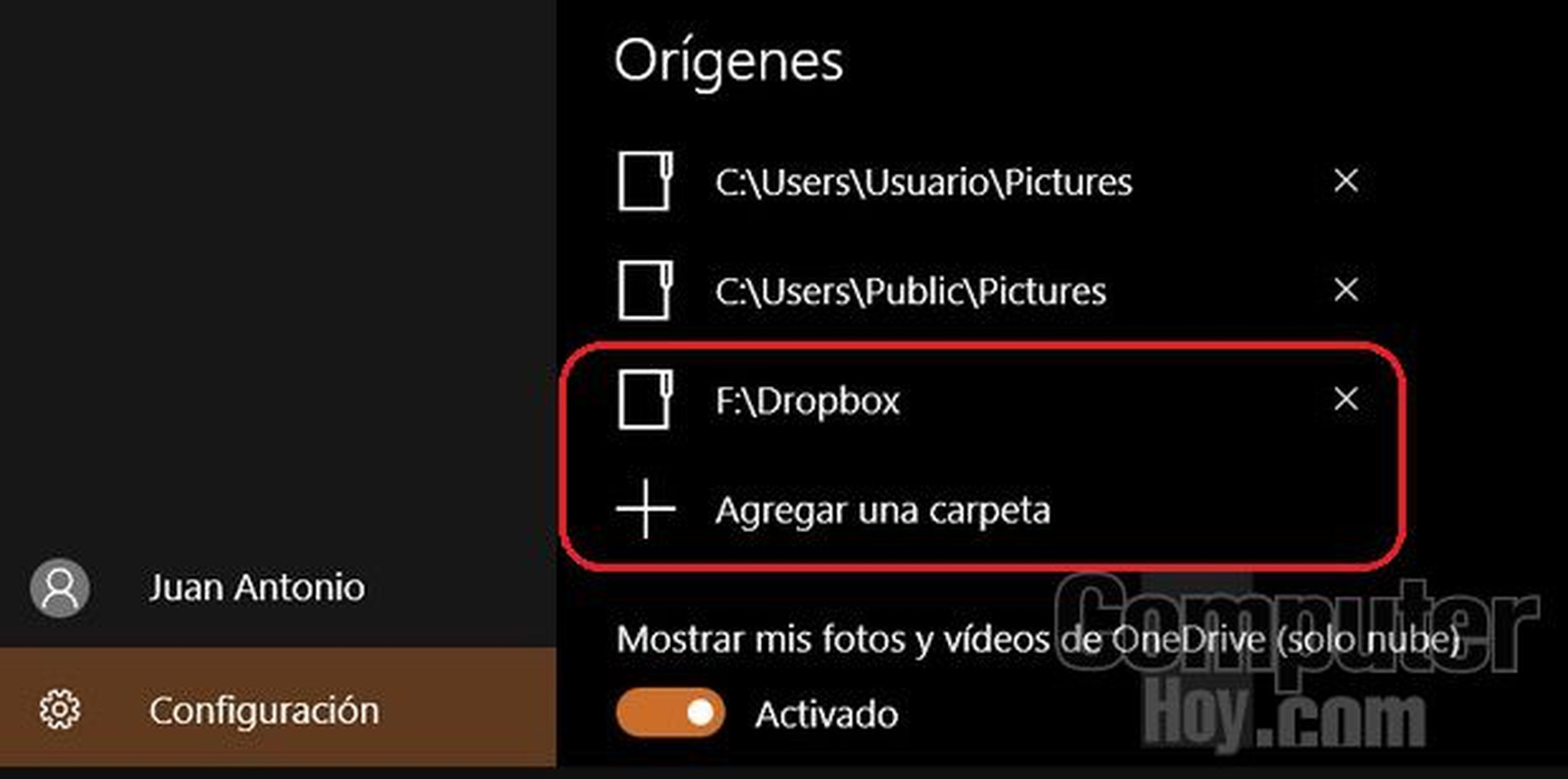 Cómo sincronizar fotos y vídeos del smartphone en Windows 10