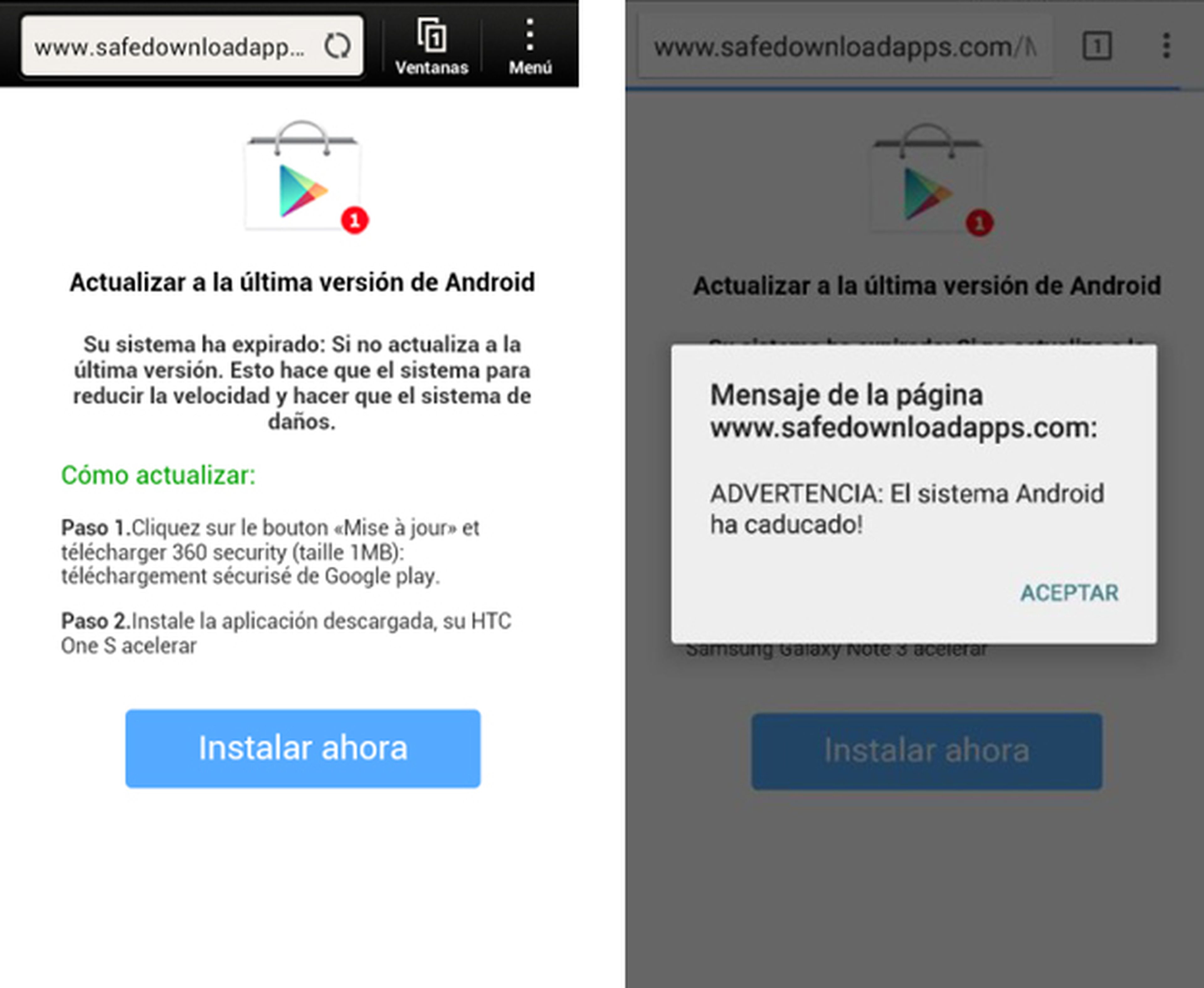 ¡Ojo! Anuncio de Safedonwloadapps instala malware en Android