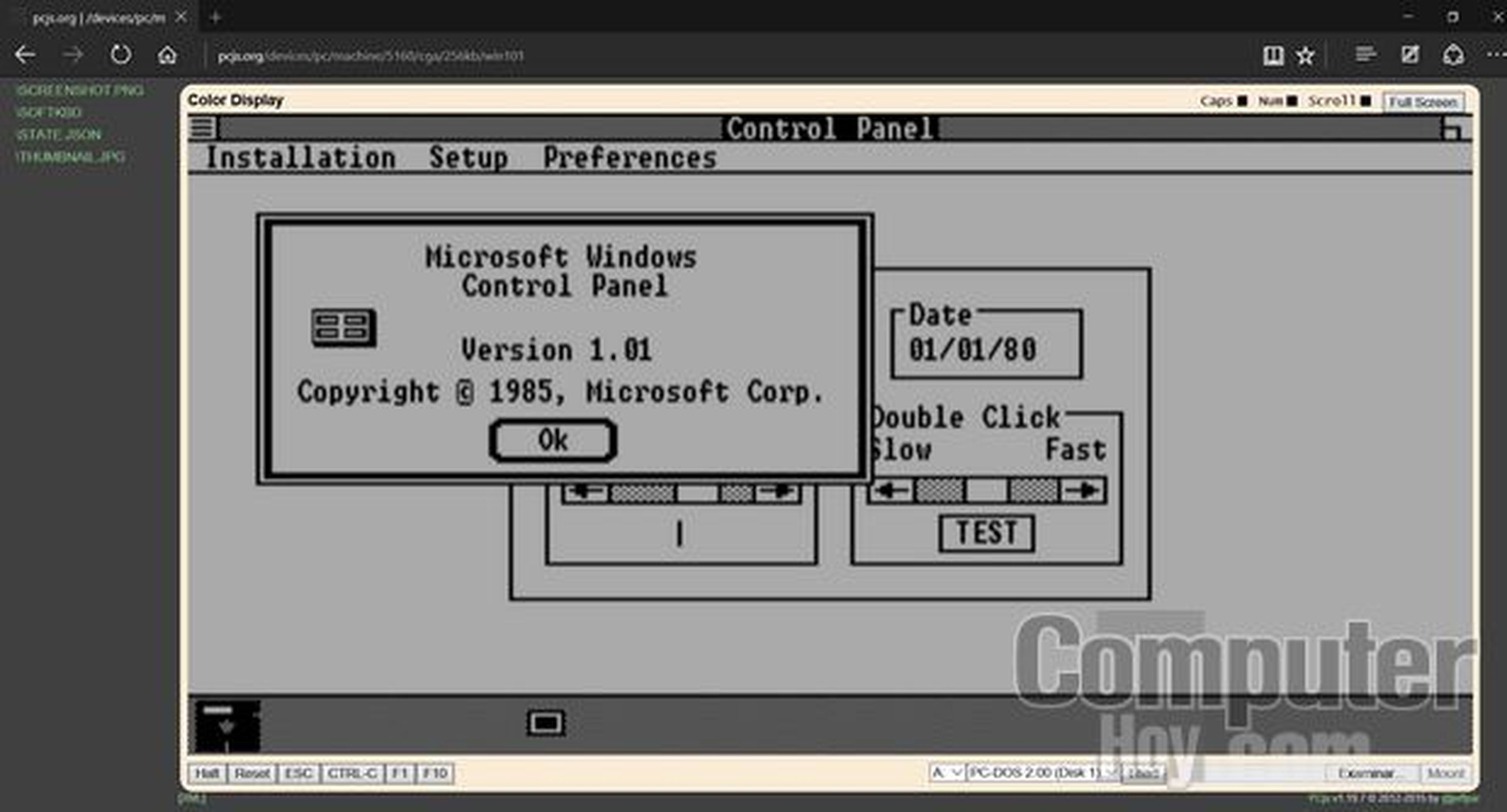 Emulador Windows 1.0 en el navegador