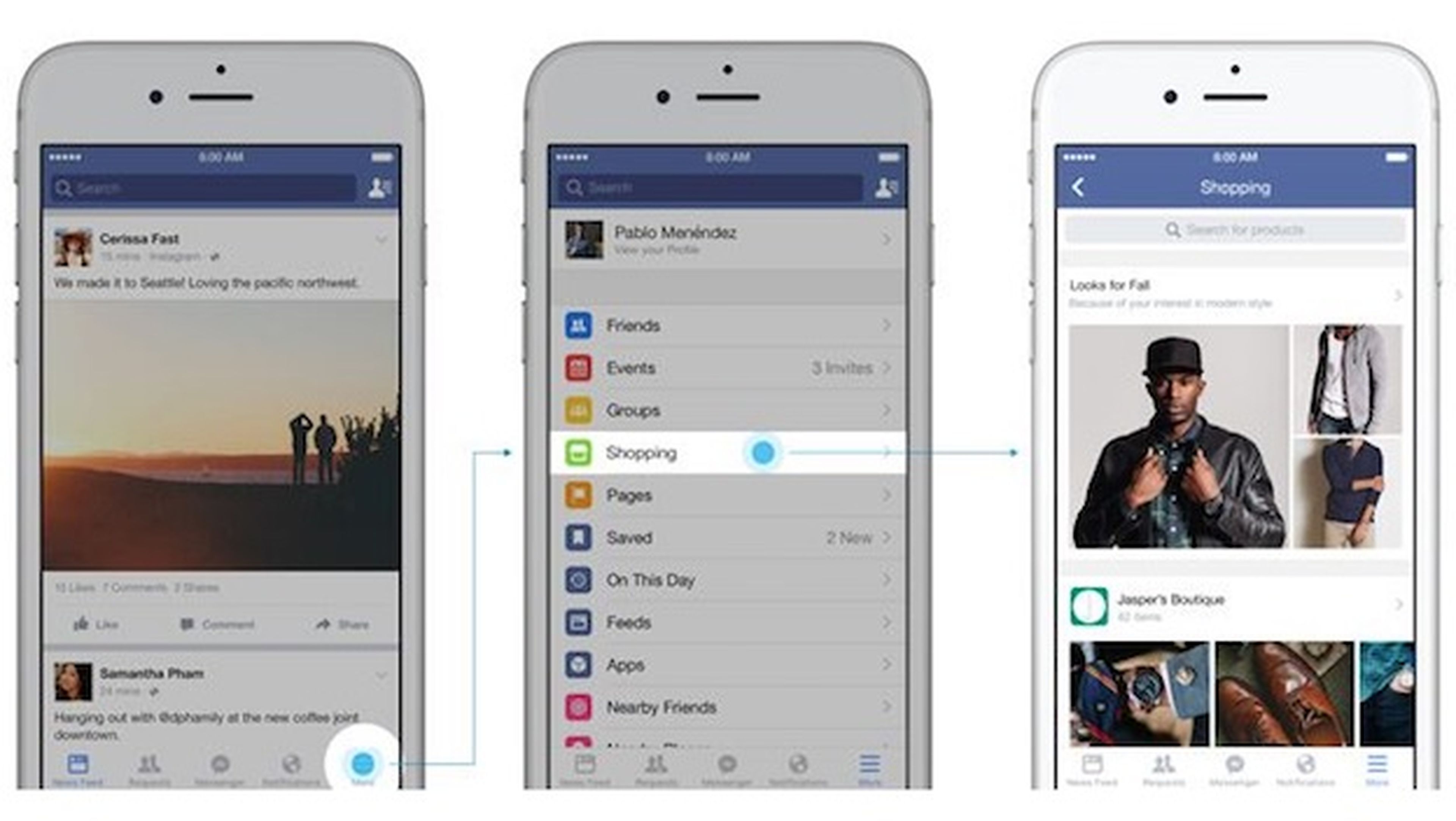 Facebook introducirá feed de compras en app móvil