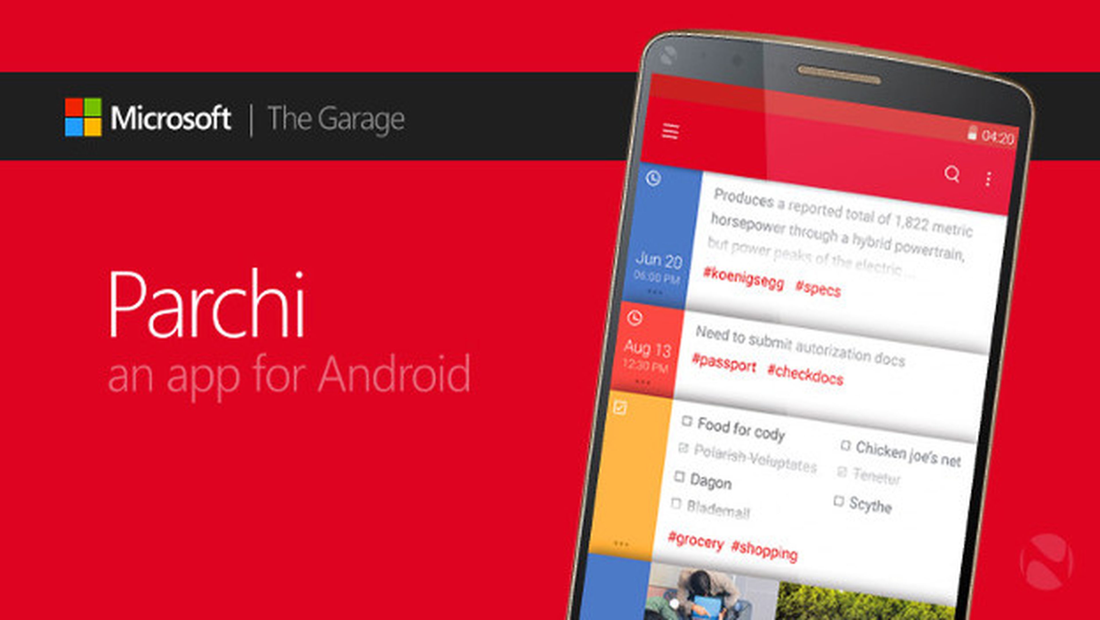 Microsoft presenta una nueva app para tomar notas en Android: Parchi