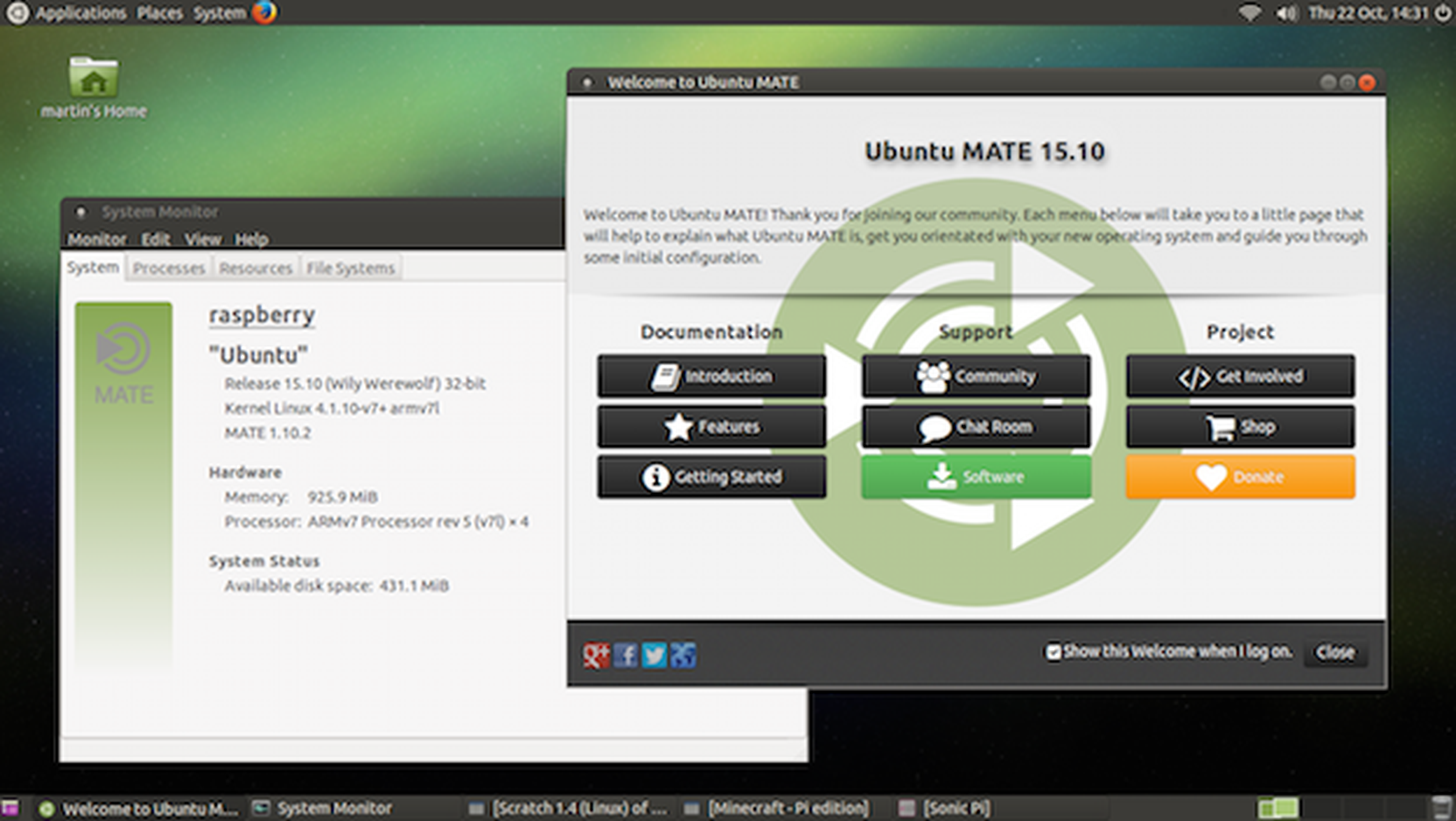 Ubuntu MATE 15.10 está disponible para Raspberry 2