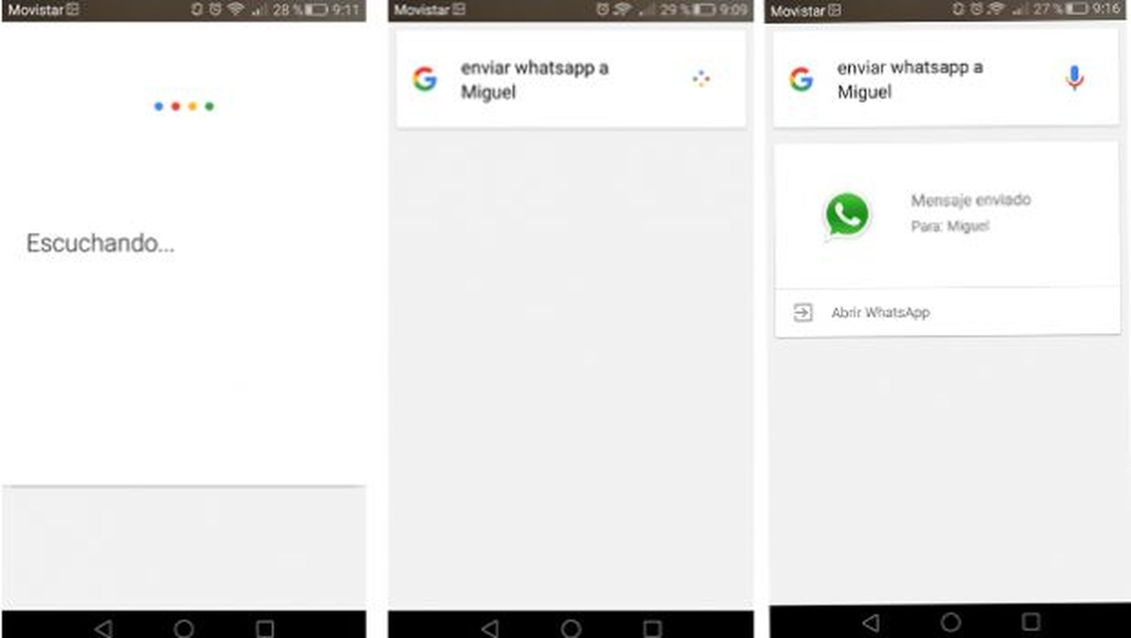 Cómo enviar mensajes de WhatsApp a través de Google Now