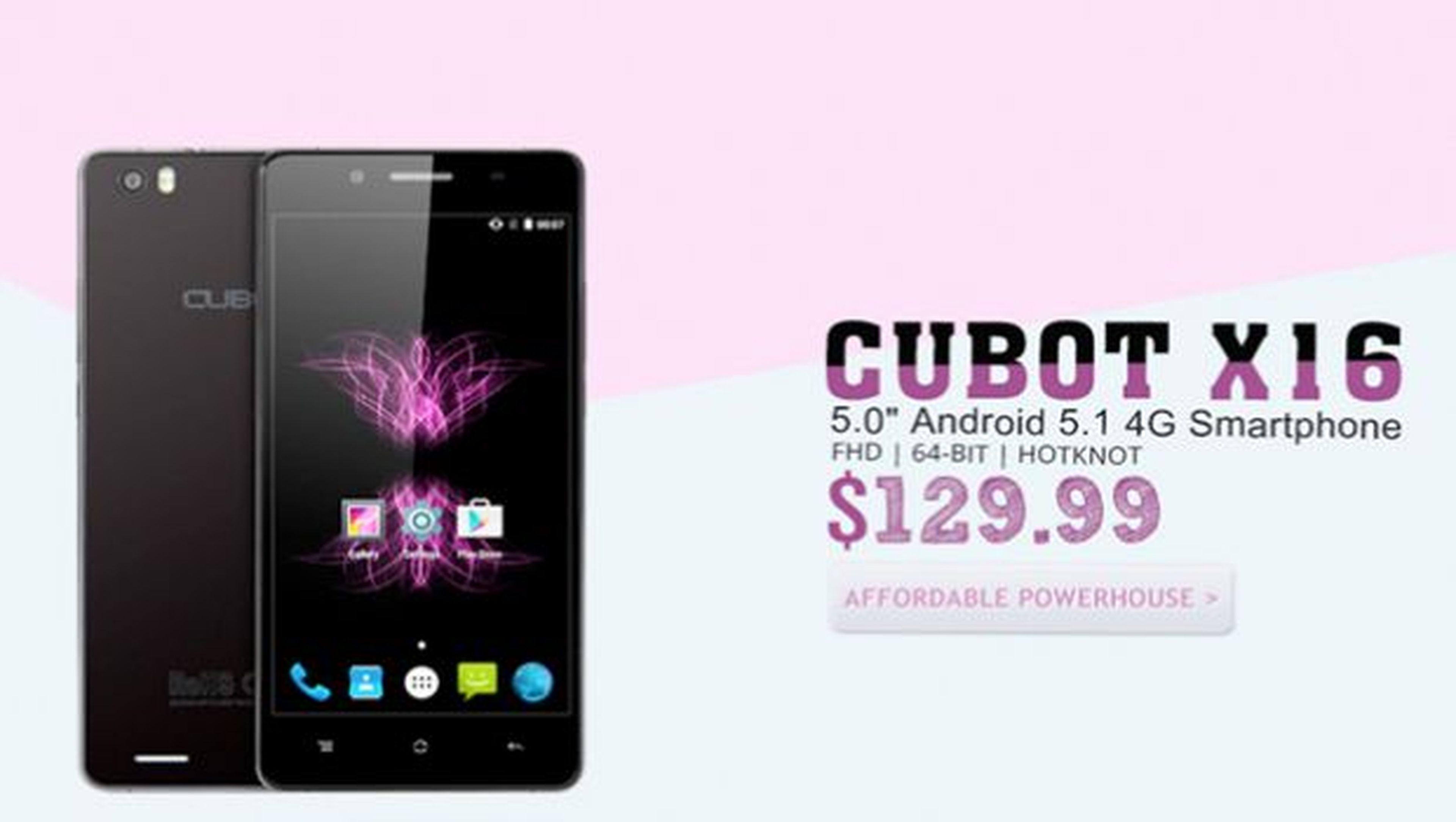 El Cubot X16 es un smartphone chino de gama media muy barato y con buenas prestaciones