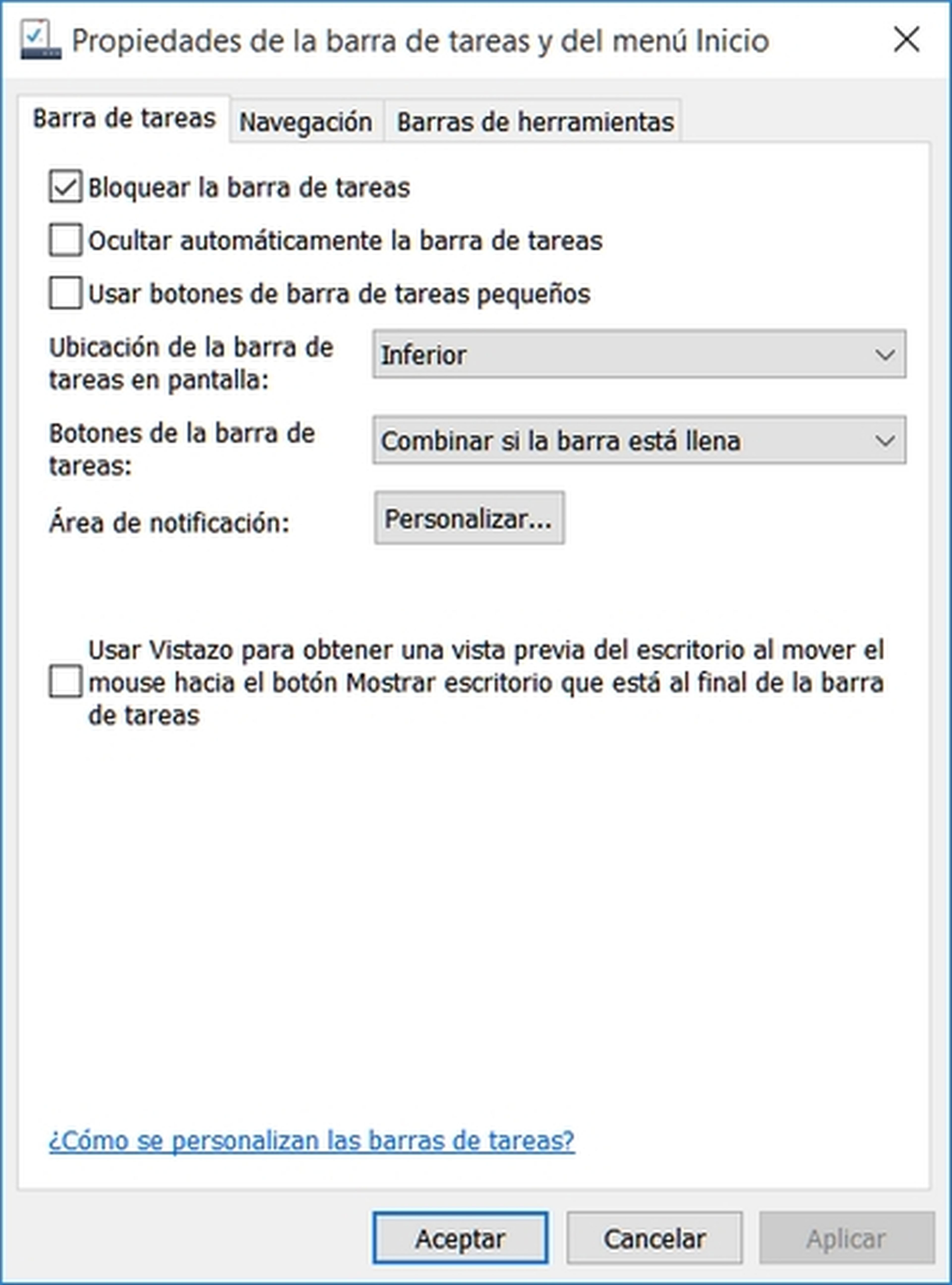 Cómo configurar la barra de tareas de Windows 10