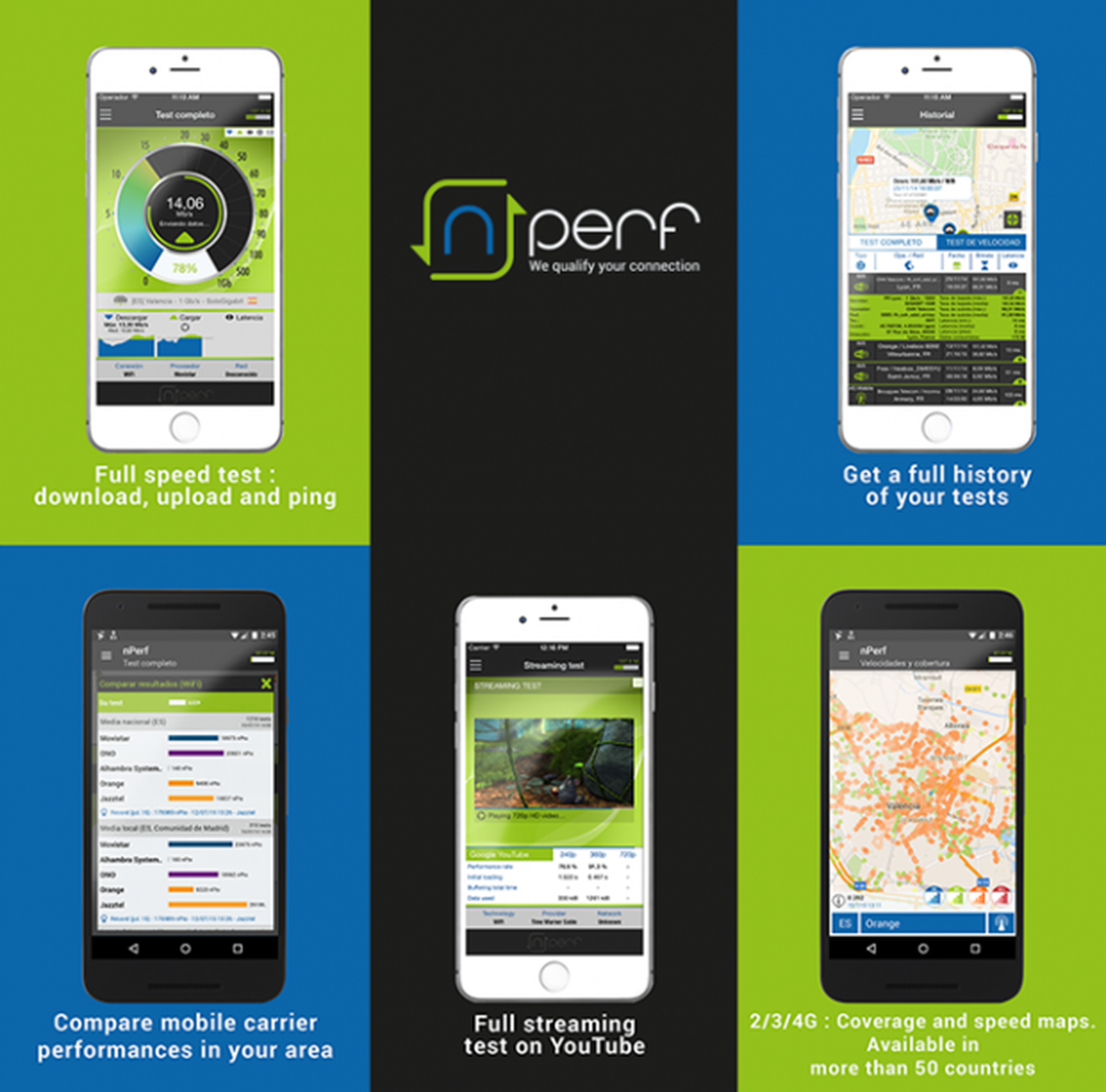 La app de nPerf está disponible desde las respectivas tiendas de aplicaciones