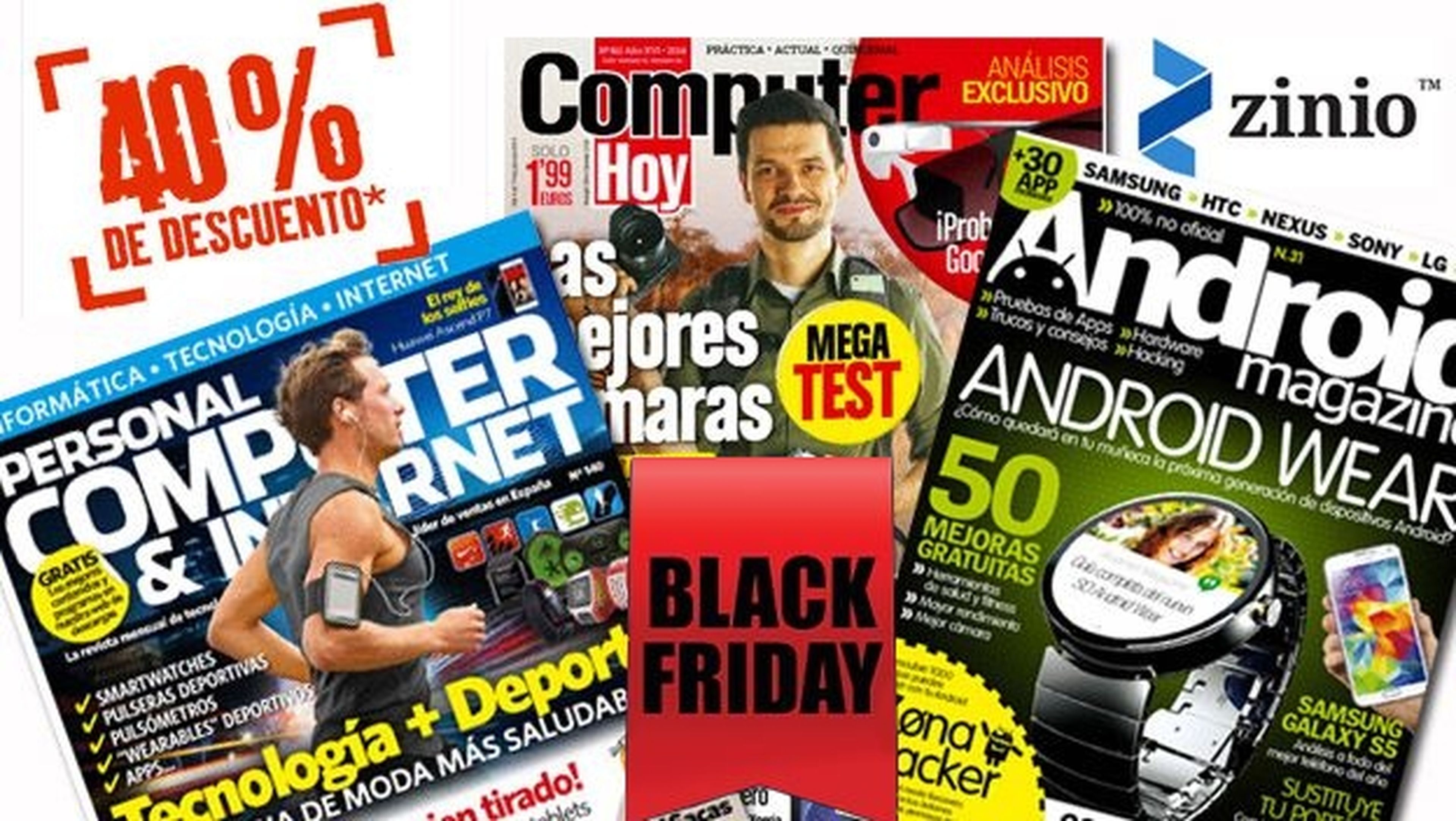 Black Friday y Cyber Monday en Zinio: 40% de descuento en revistas