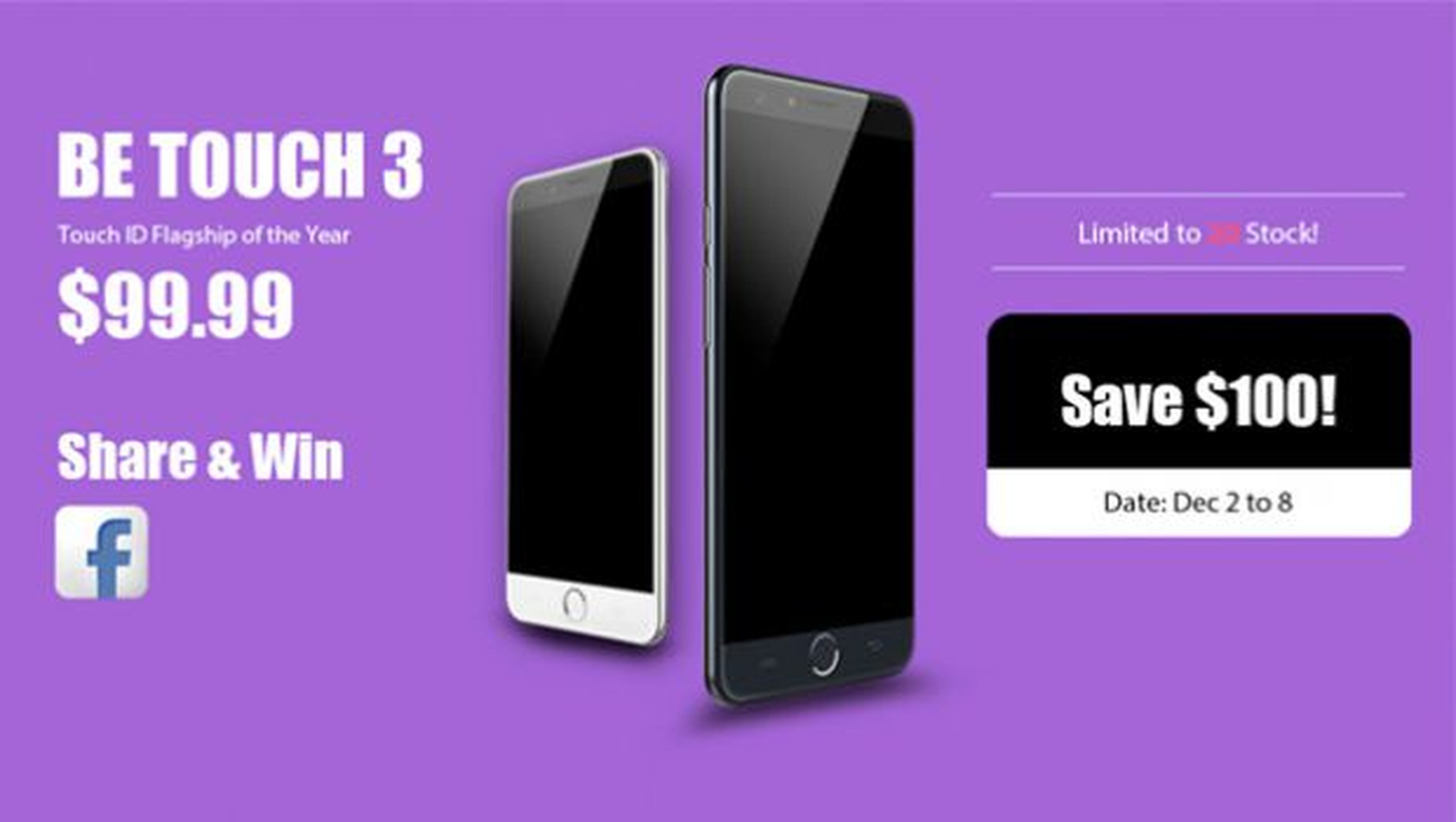 Con la promoción de Everbuying, el Ulefone Be touch 3 te puede salir por 99,99 dólares
