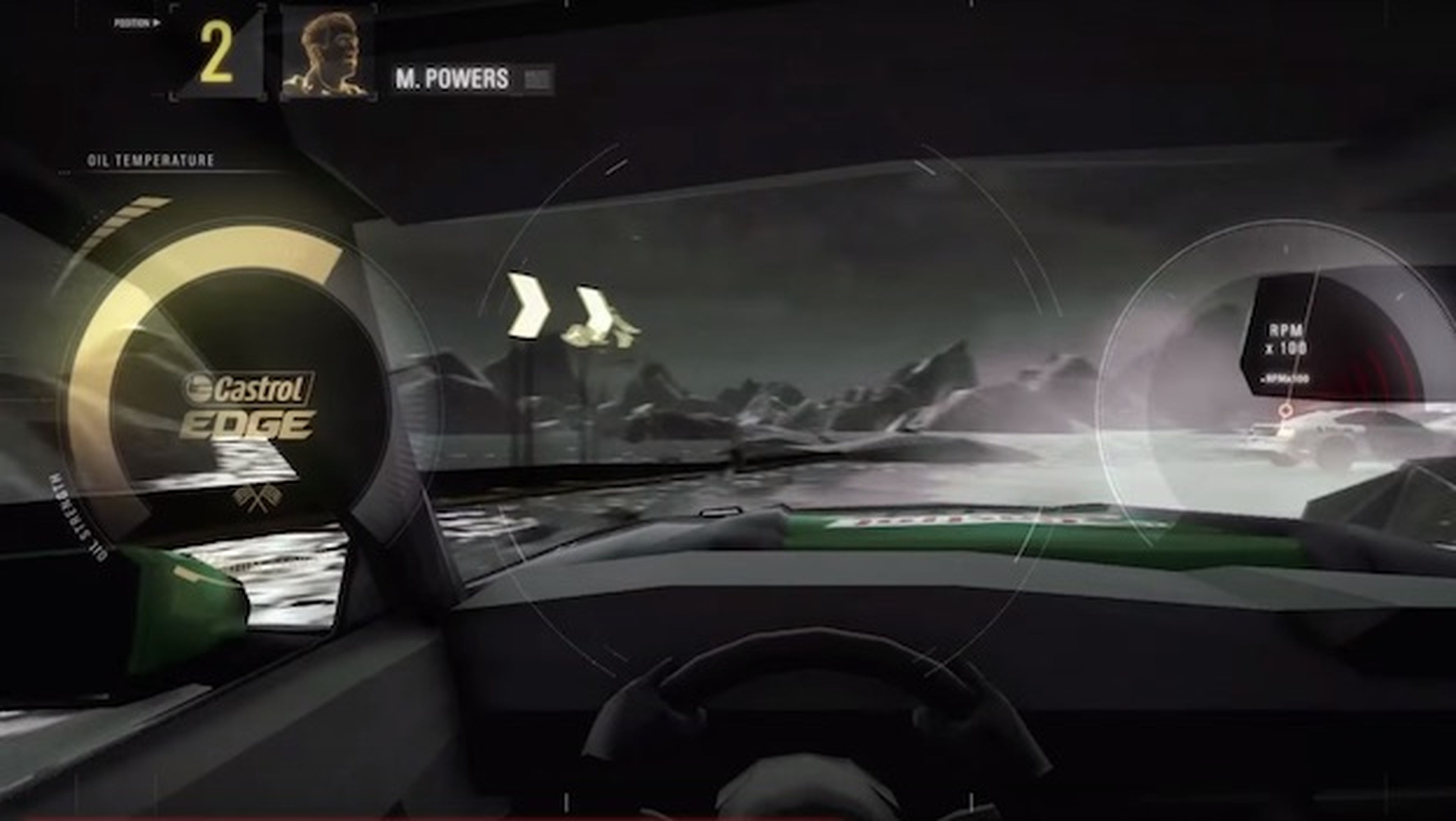 Pilotos compiten en un circuito virtual con coches reales