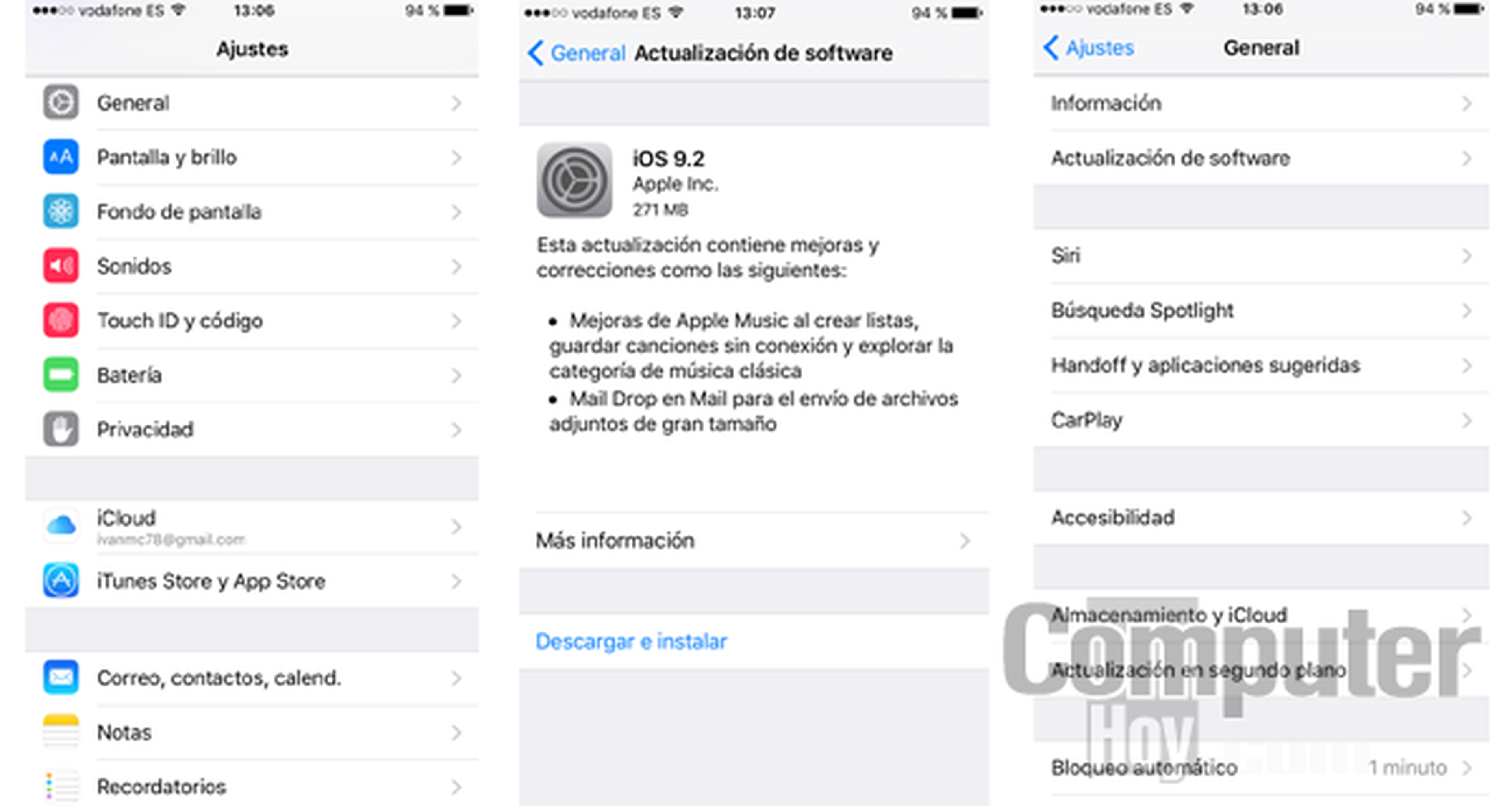 Cómo actualizar iOS 9.2 de Apple
