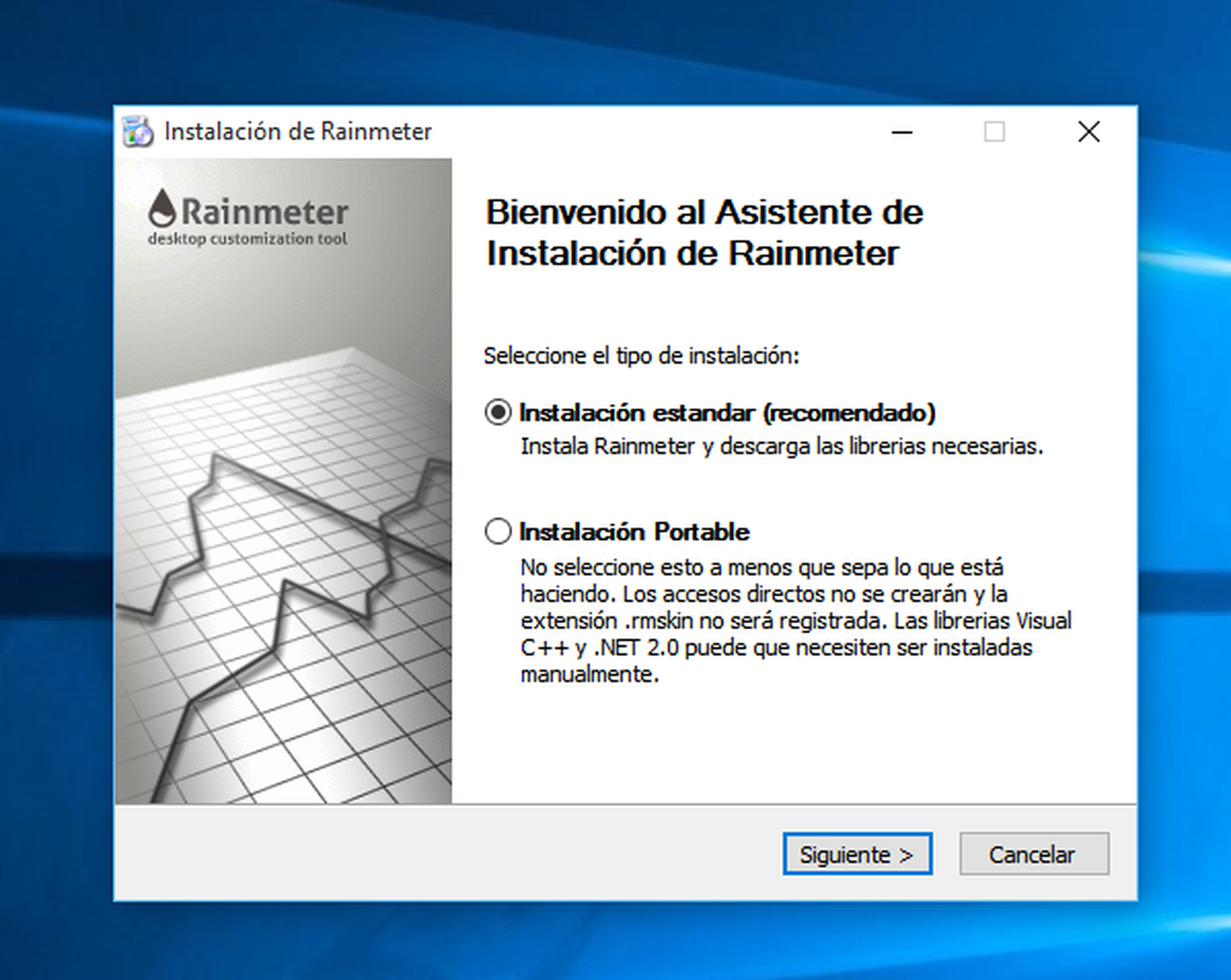 El primer paso para personalizar tu escritorio con Rainmeter es acceder a su página web para descargar el instalador
