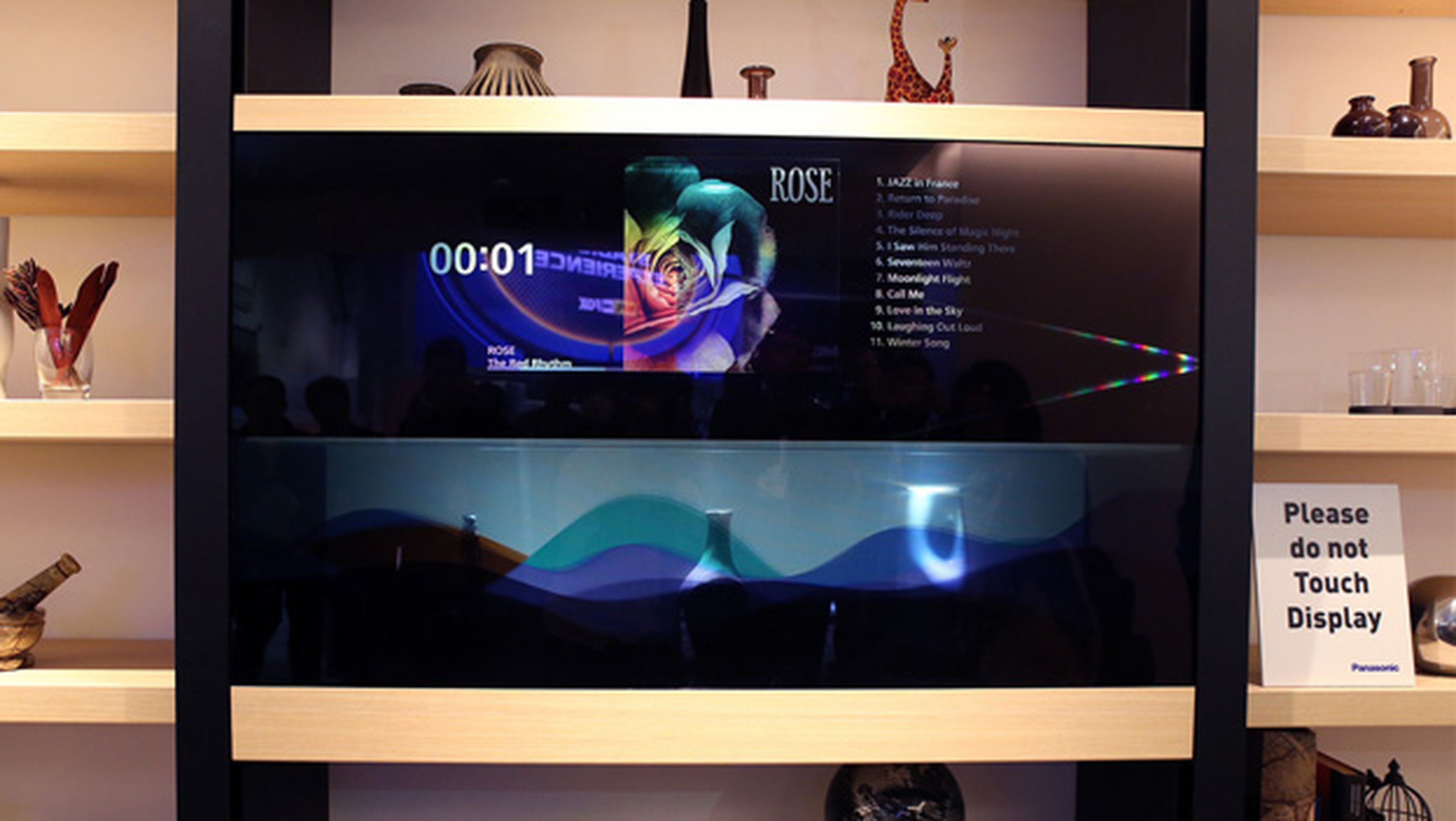televisión con pantalla transparente de Panasonic