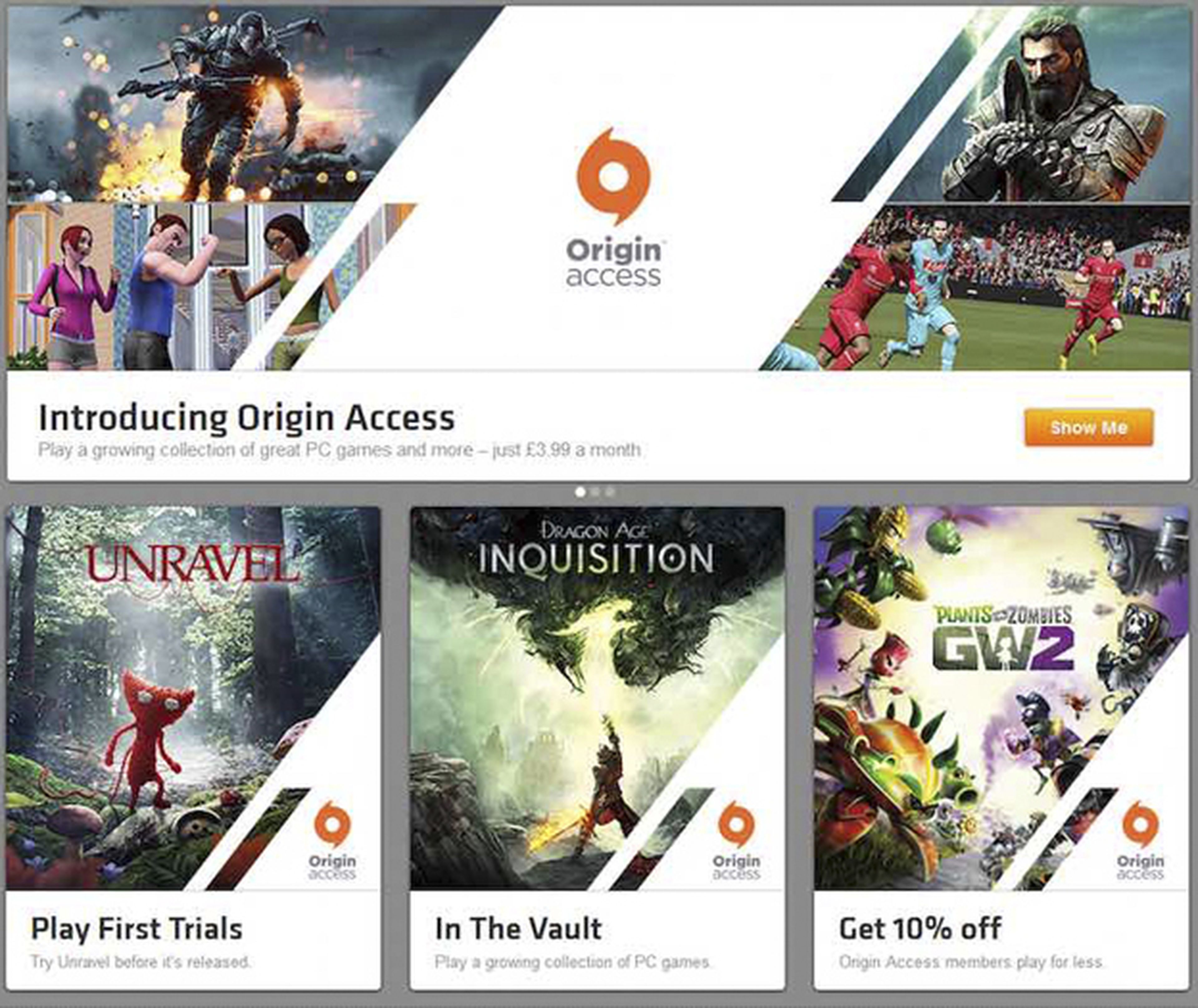 Servicio de videojuegos online de Origin, Origin Access