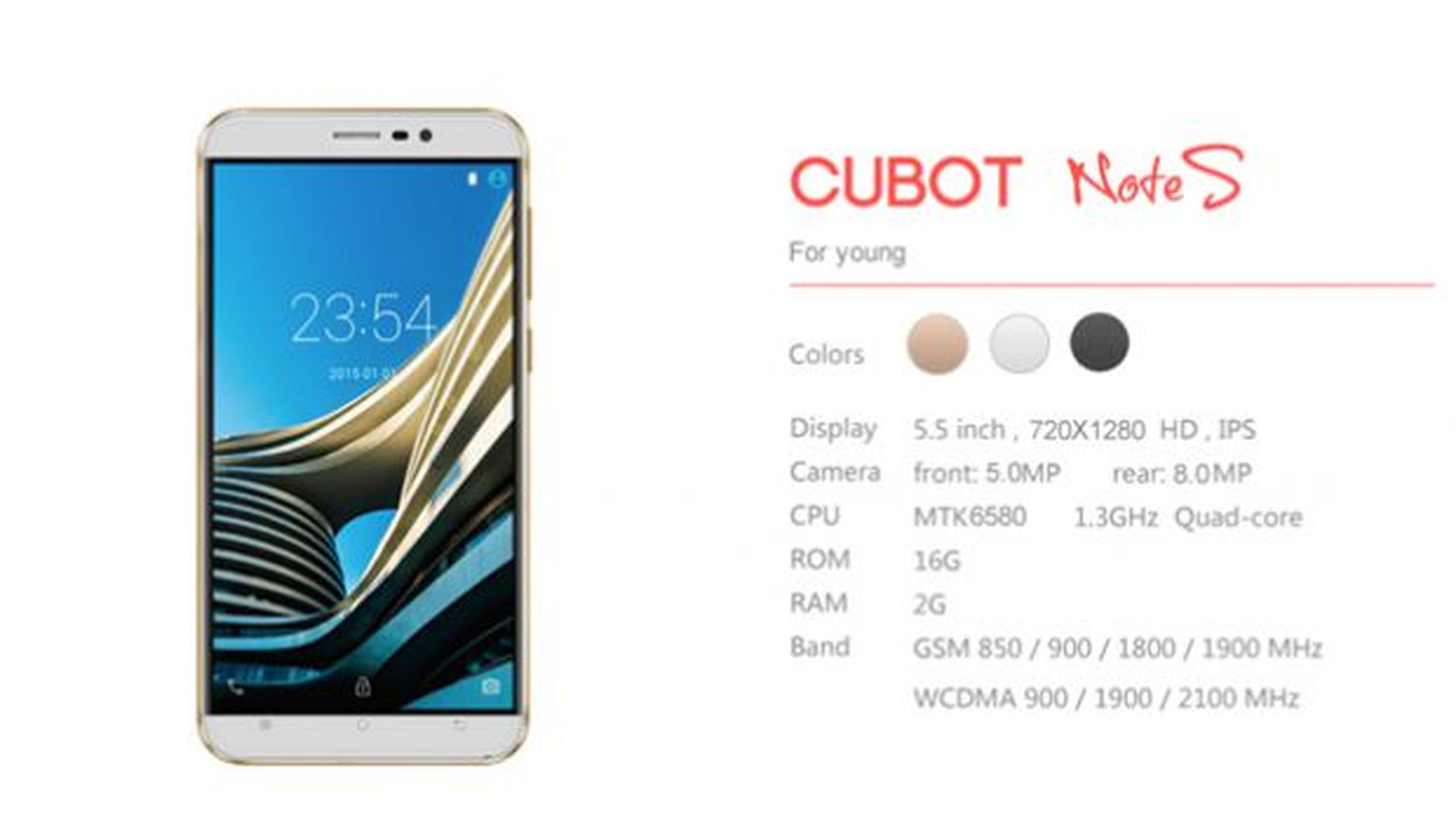 Cubot Note S, un phablet chino de 5,5 con unas características muy interesantes y por el increíble precio de 64,64 euros.