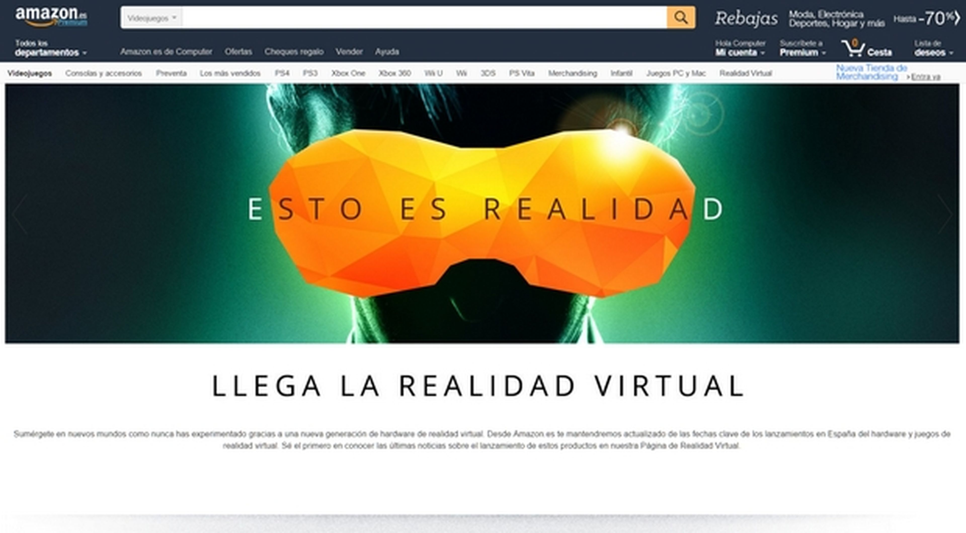 Amazon España estrena su tienda de realidad virtual